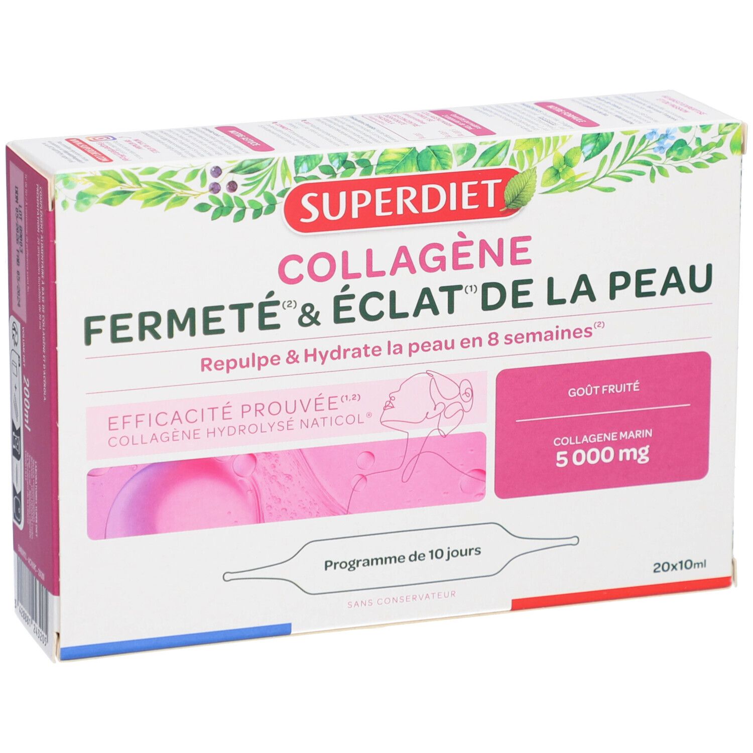 Superdiet Collagène fermeté éclat peau goût fruité