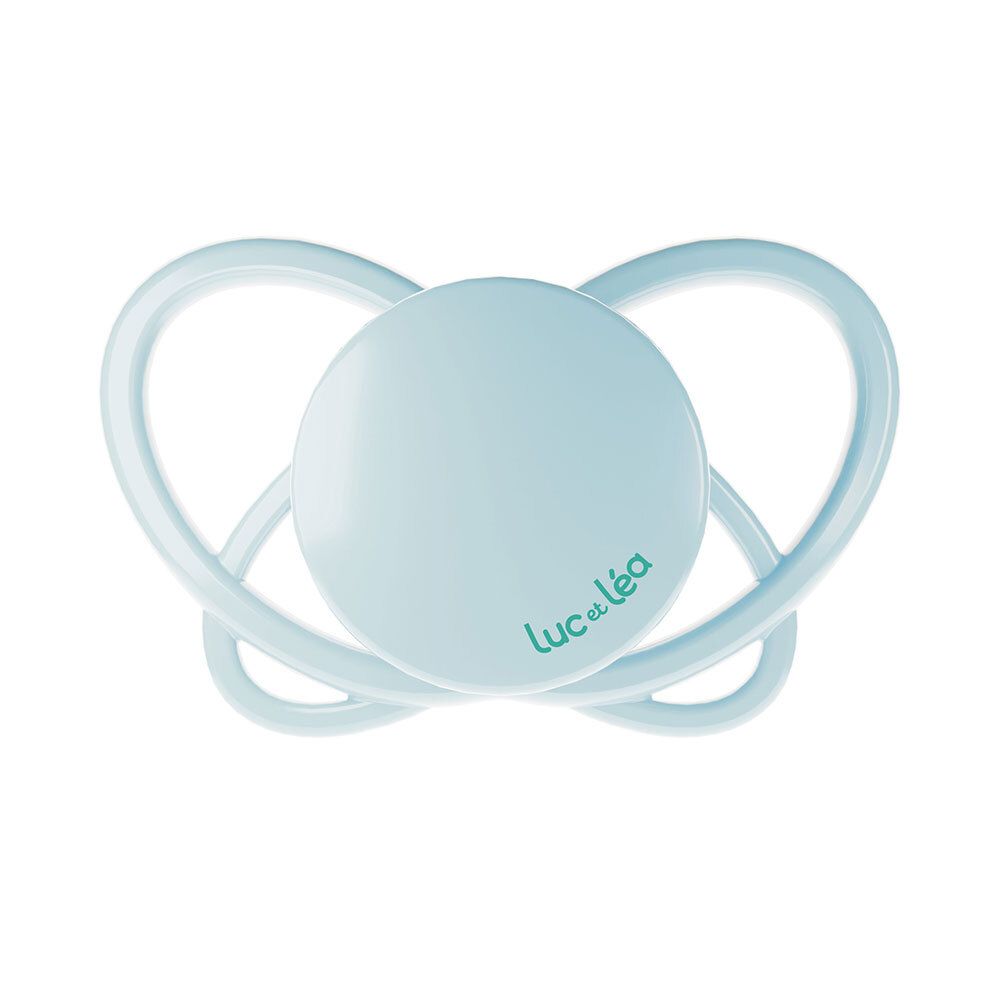 Sucette bleue Luc et Léa. Forme physiologique.