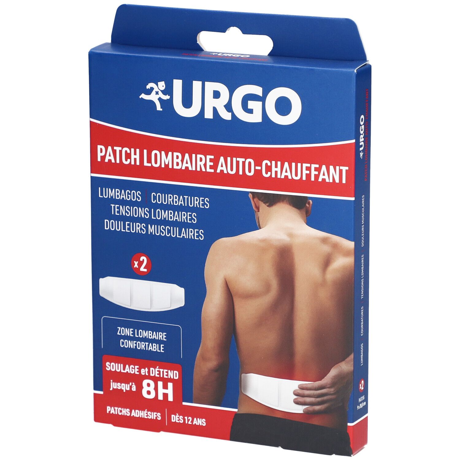 URGO PATCH LOMBAIRE AUTO - CHAUFFANT -  Patch adhésif chauffant pour les lombaires. (ref.