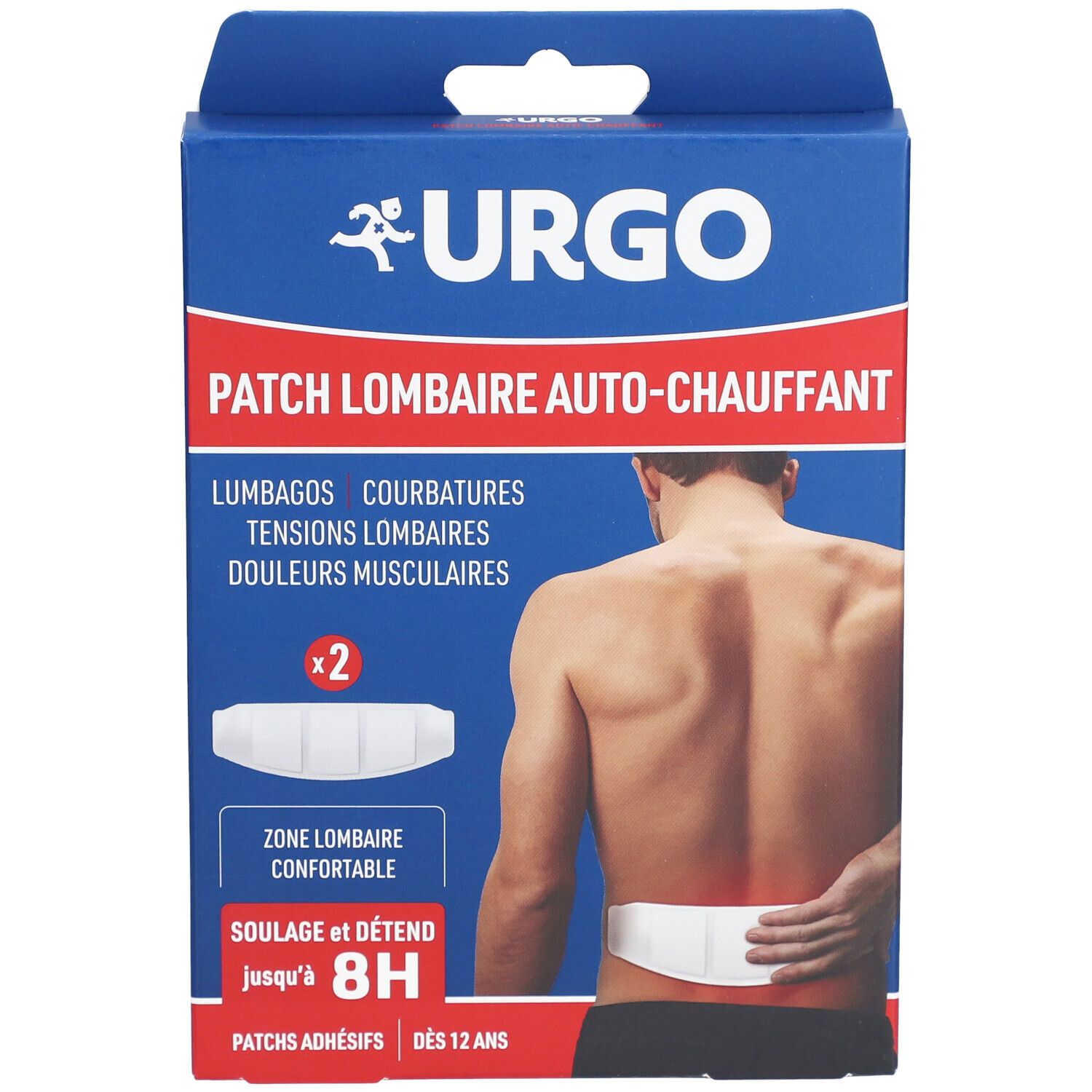 URGO PATCH LOMBAIRE AUTO - CHAUFFANT -  Patch adhésif chauffant pour les lombaires. (ref.