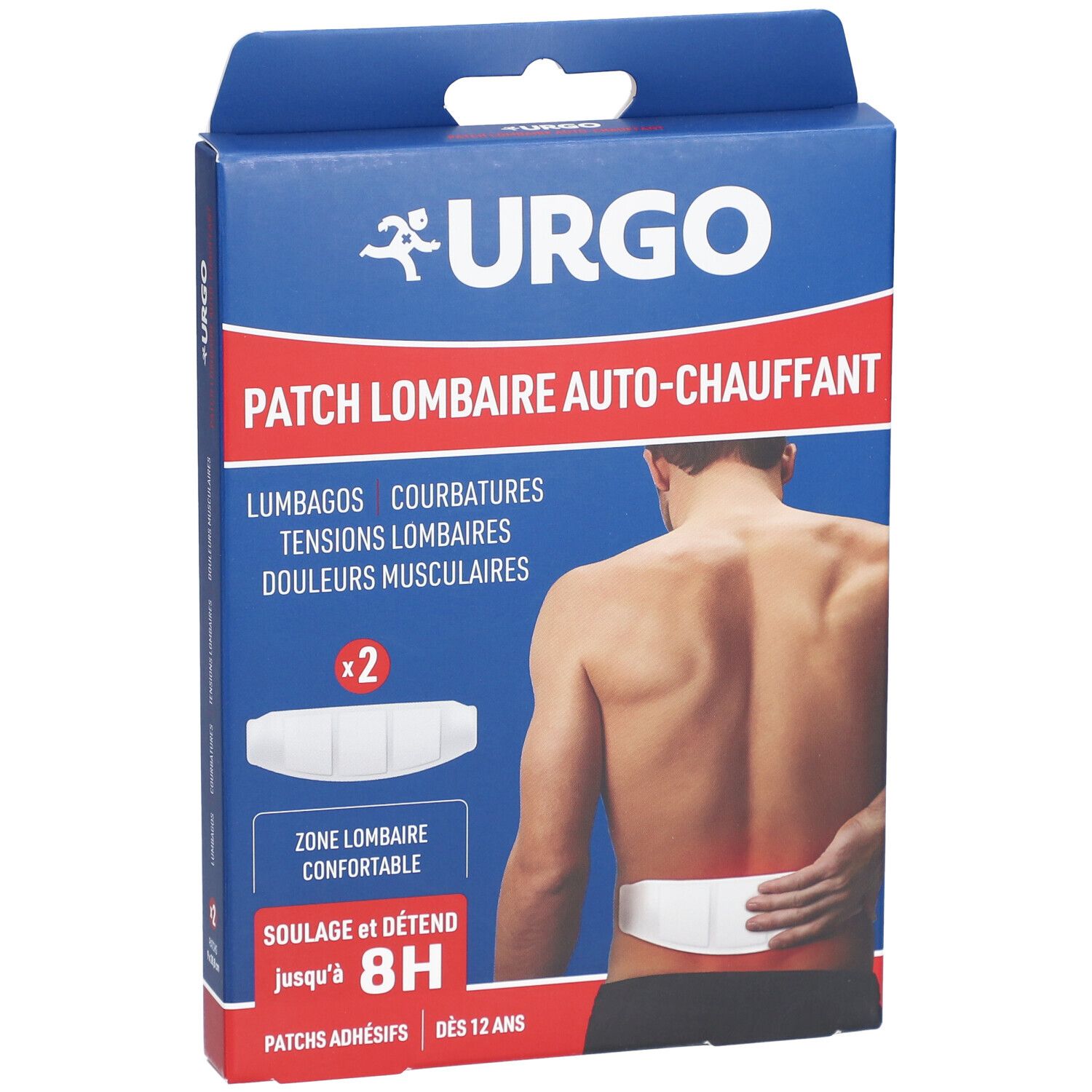 URGO PATCH LOMBAIRE AUTO - CHAUFFANT -  Patch adhésif chauffant pour les lombaires. (ref.