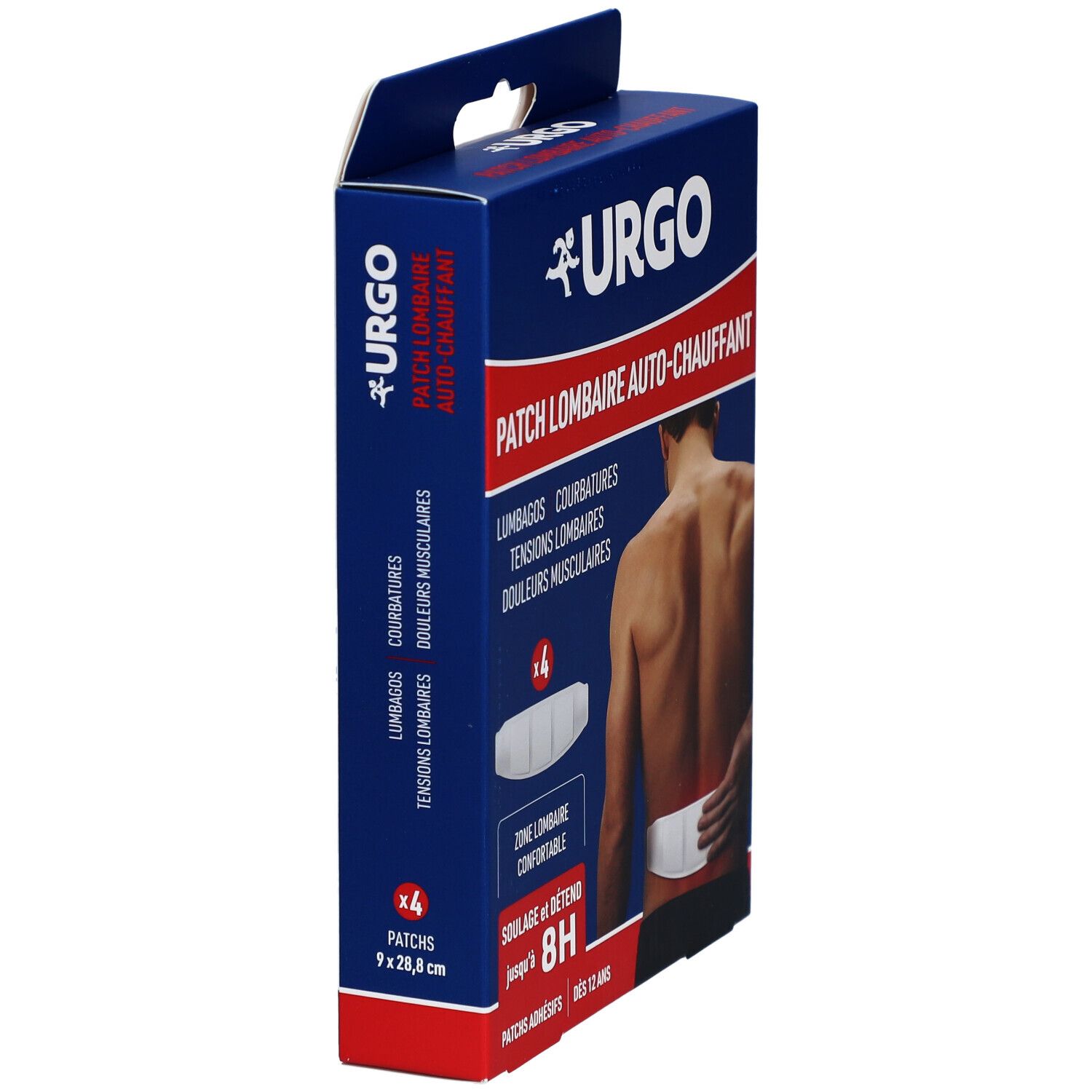 URGO PATCH LOMBAIRE AUTO - CHAUFFANT -  Patch adhésif chauffant pour les lombaires. (ref.
