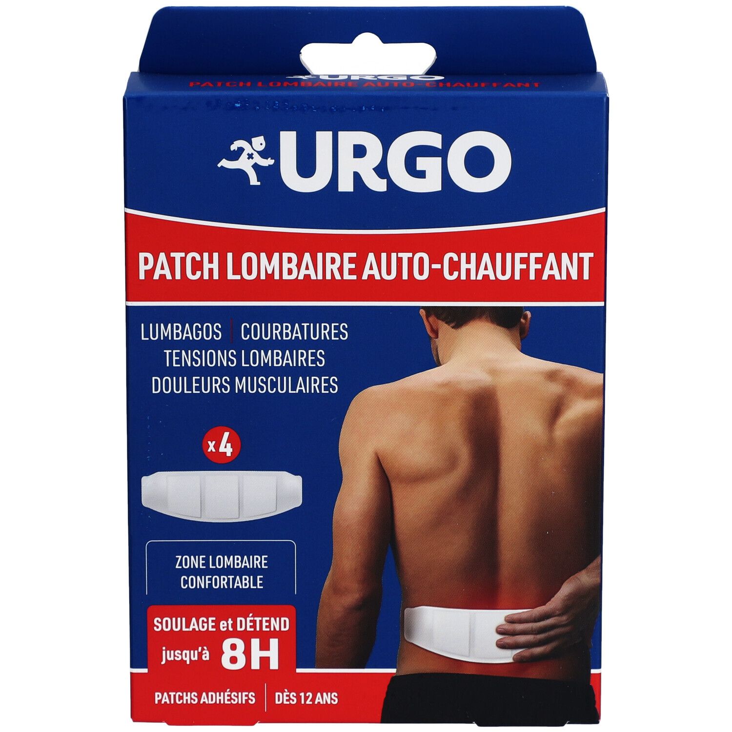 URGO PATCH LOMBAIRE AUTO - CHAUFFANT -  Patch adhésif chauffant pour les lombaires. (ref.