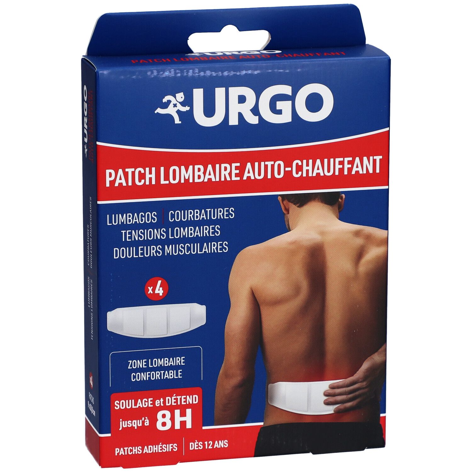 URGO PATCH LOMBAIRE AUTO - CHAUFFANT -  Patch adhésif chauffant pour les lombaires. (ref.