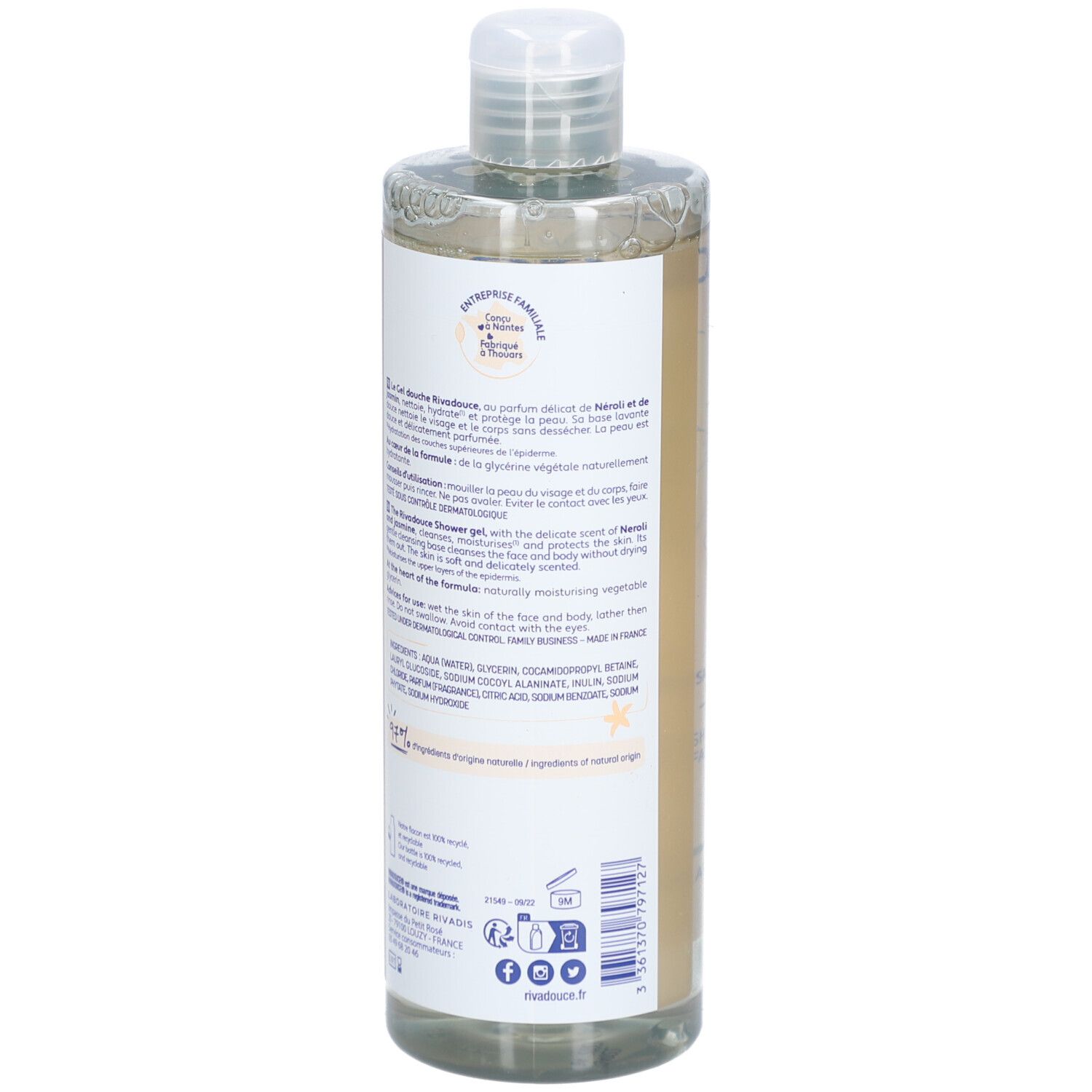 RIVADOUCE Gel Douche Néroli & Jasmin