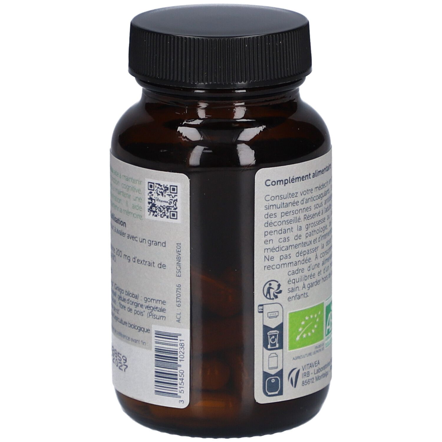 Vitavea Santé Ginkgo Biloba Bio mémoire & concentration