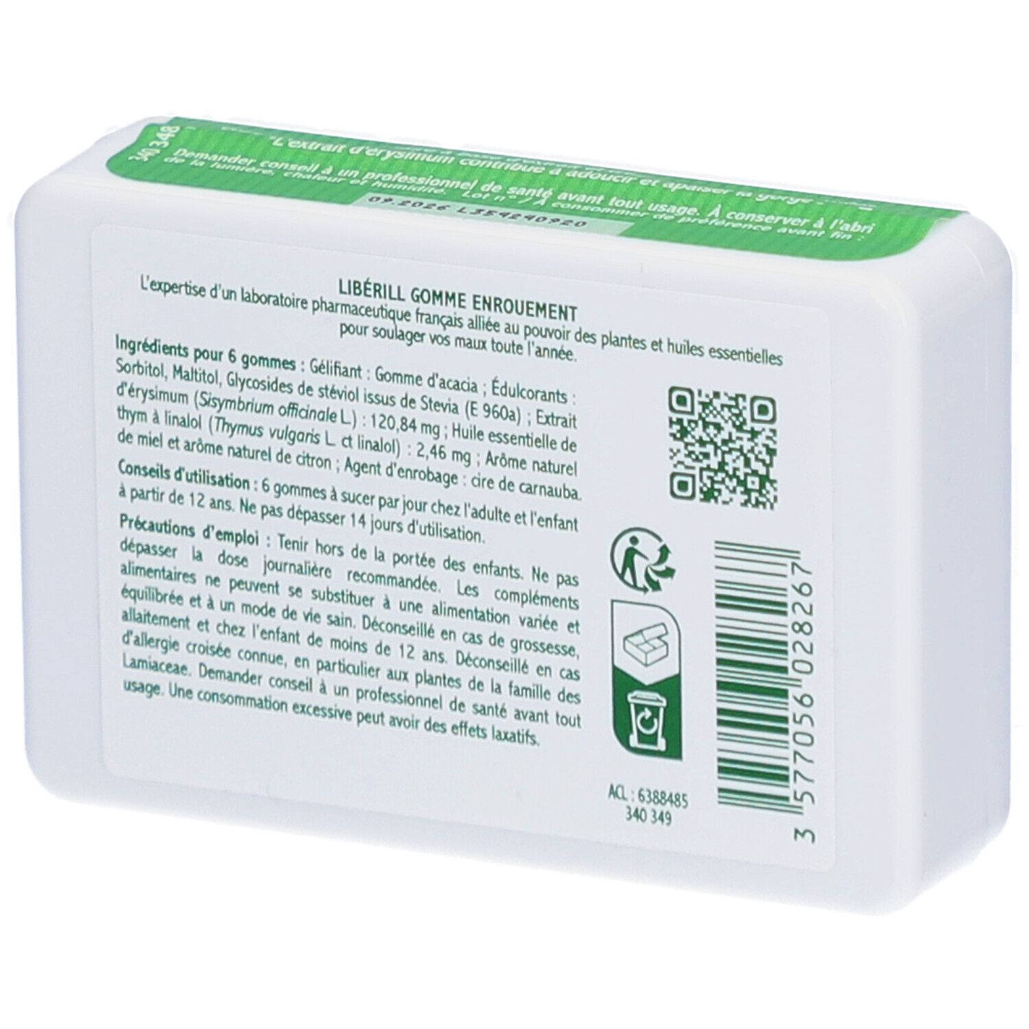 LIBERILL gommes enrouement