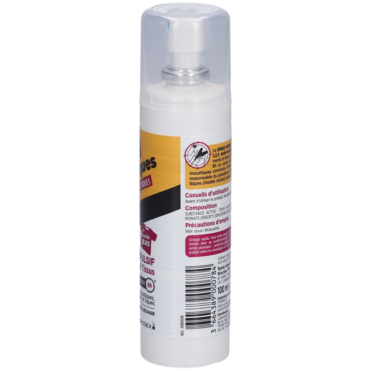 EXPERT 123 Spray répulsif anti-moustiques vêtements et tissus