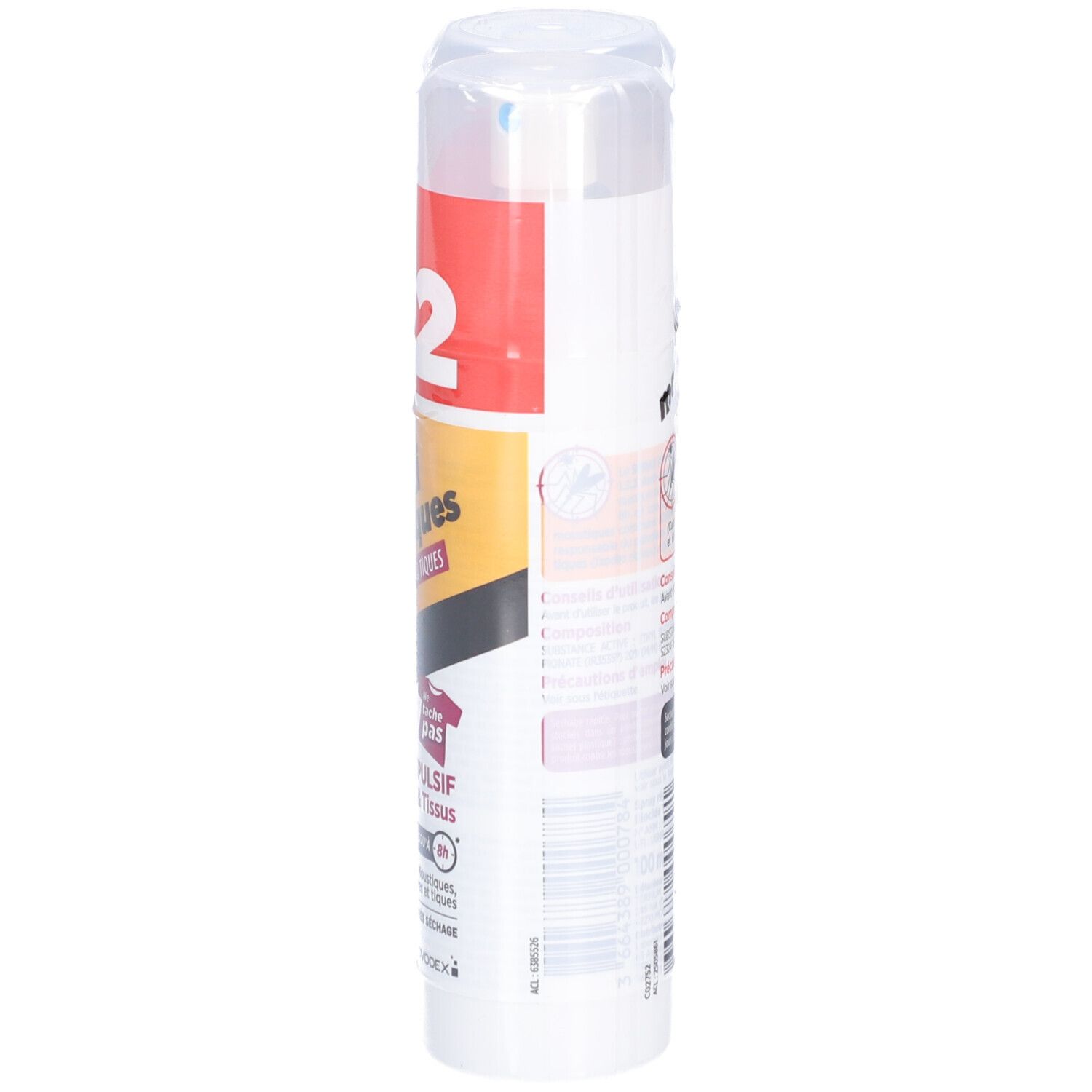 EXPERT 123 Spray répulsif anti-moustiques vêtements et tissus 2X100ml
