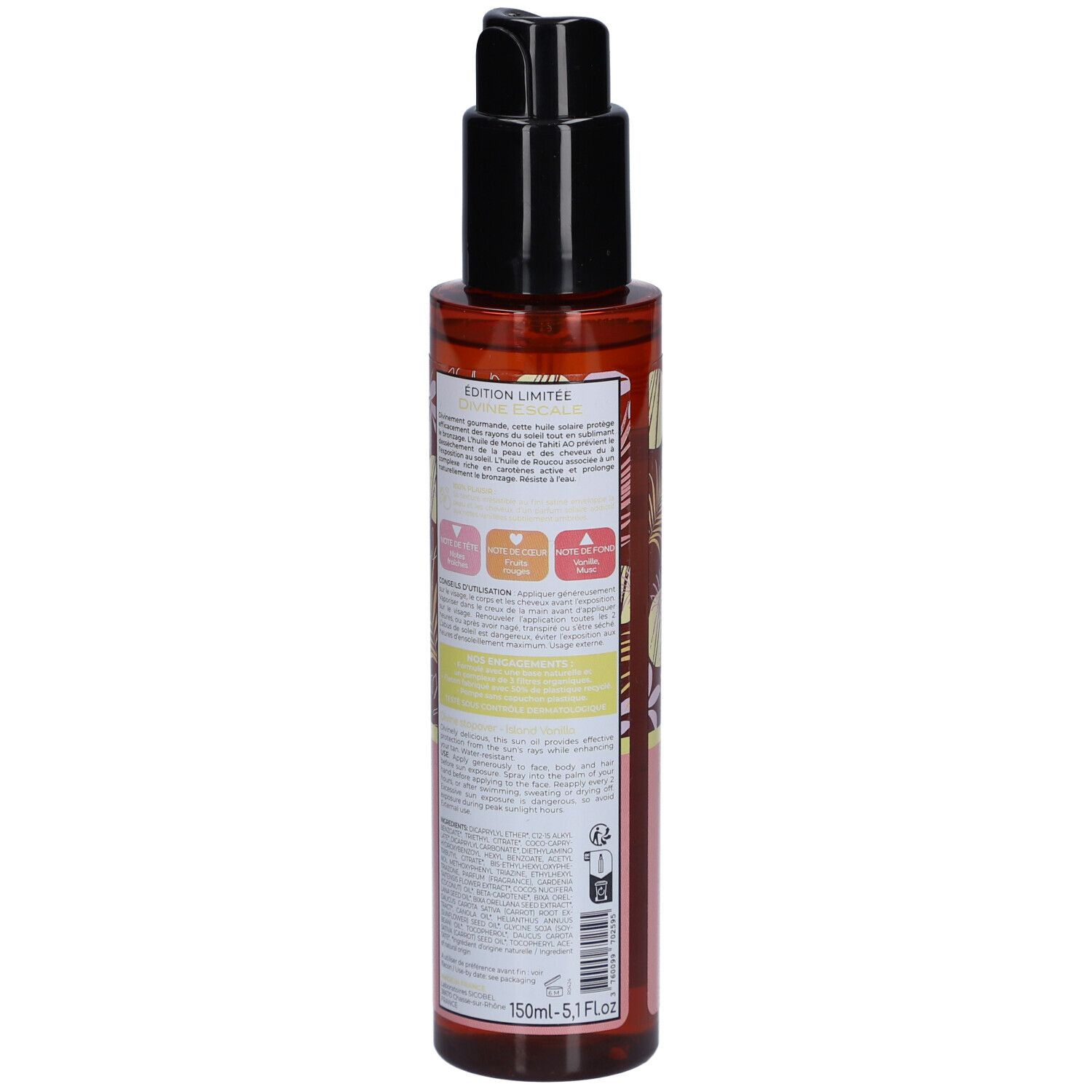 OSMAE Huile Solaire Vanille des Iles SPF30
