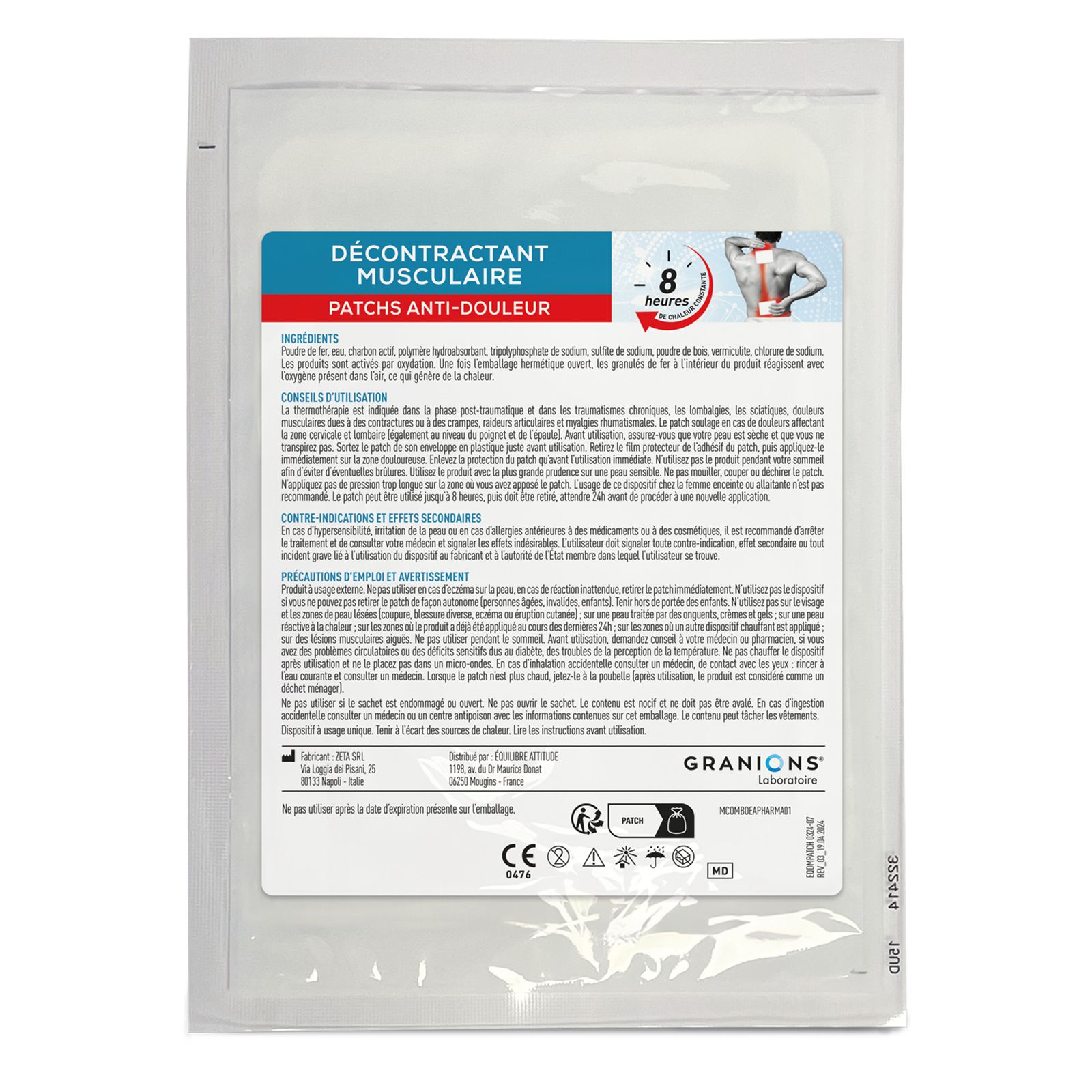 GRANIONS PATCH A/DOULEUR DM SACH 5