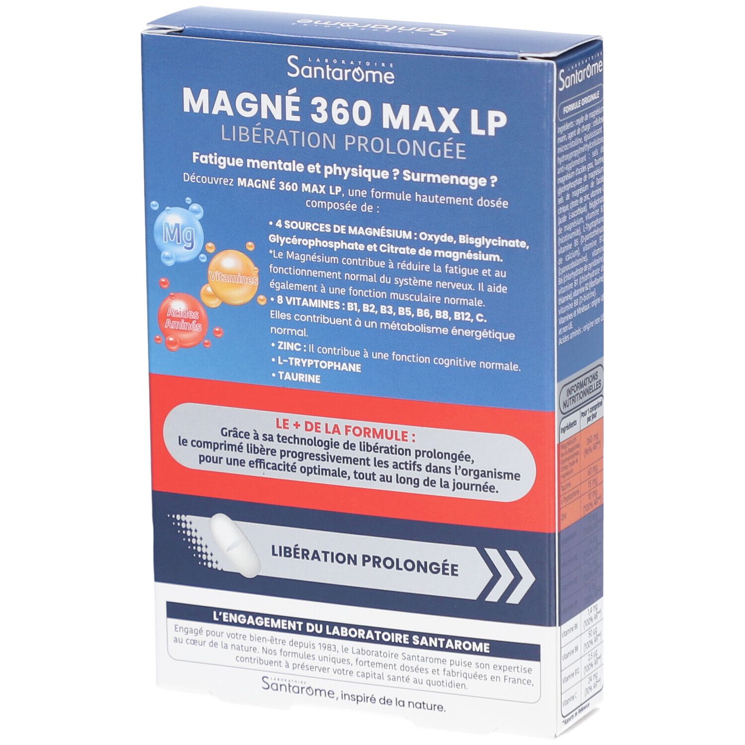 Santarome Magné 360 Max LP Magnésium Vitamines B & Zinc