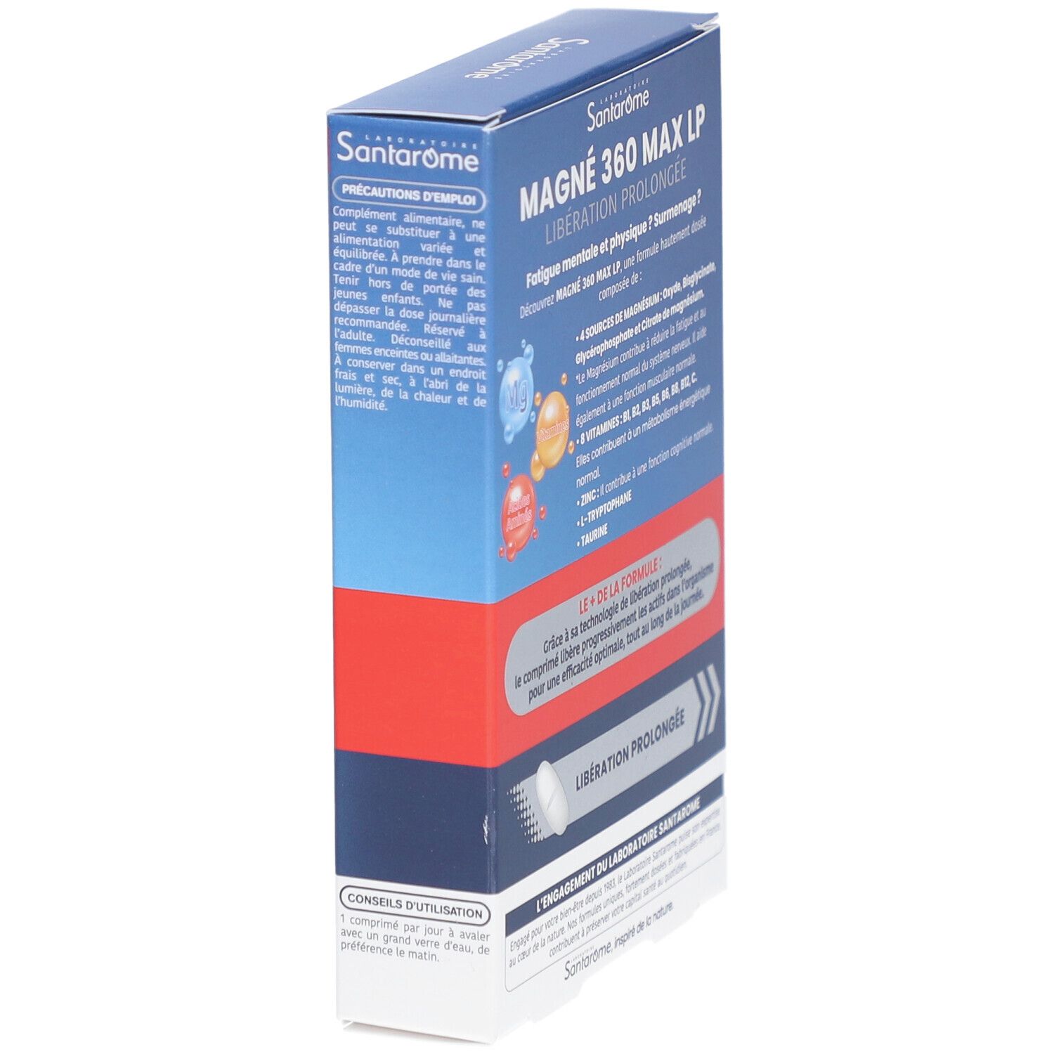 Santarome Magné 360 Max LP Magnésium Vitamines B & Zinc