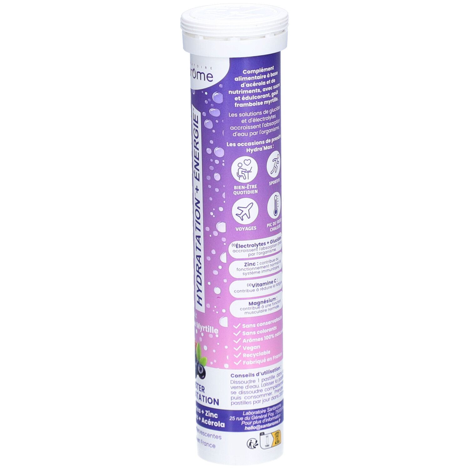 Santarome Hydra'Max Booster d’Hydratation Framboise Myrtille