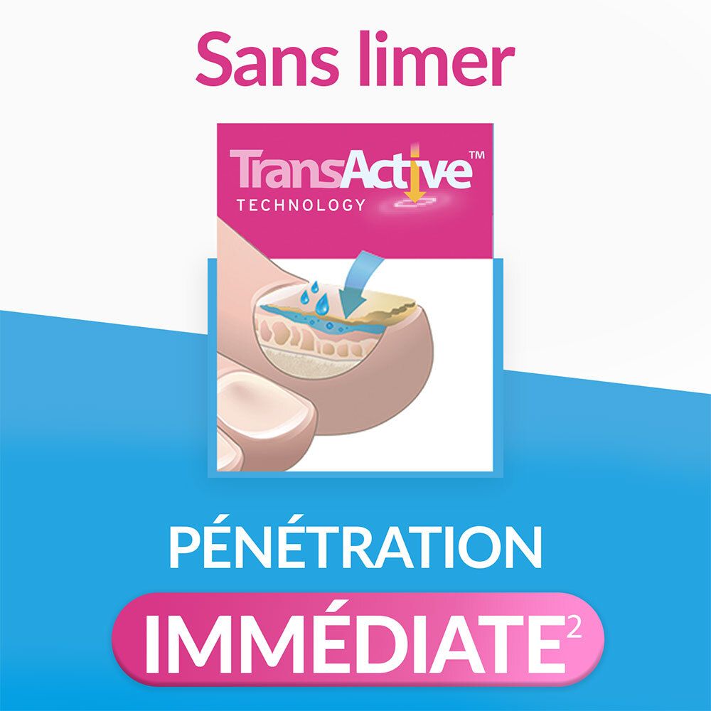 EXCILOR® - EASY - Traitement de la Mycose De l’Ongle - Déjaunissement actif - Pratique - Sans Limer - Séchage rapide - 1x/jour