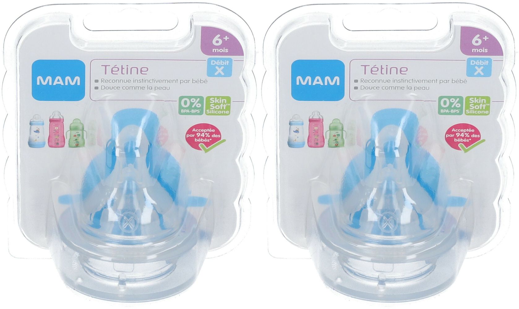 MAM Tétine en silicone 6 mois et +