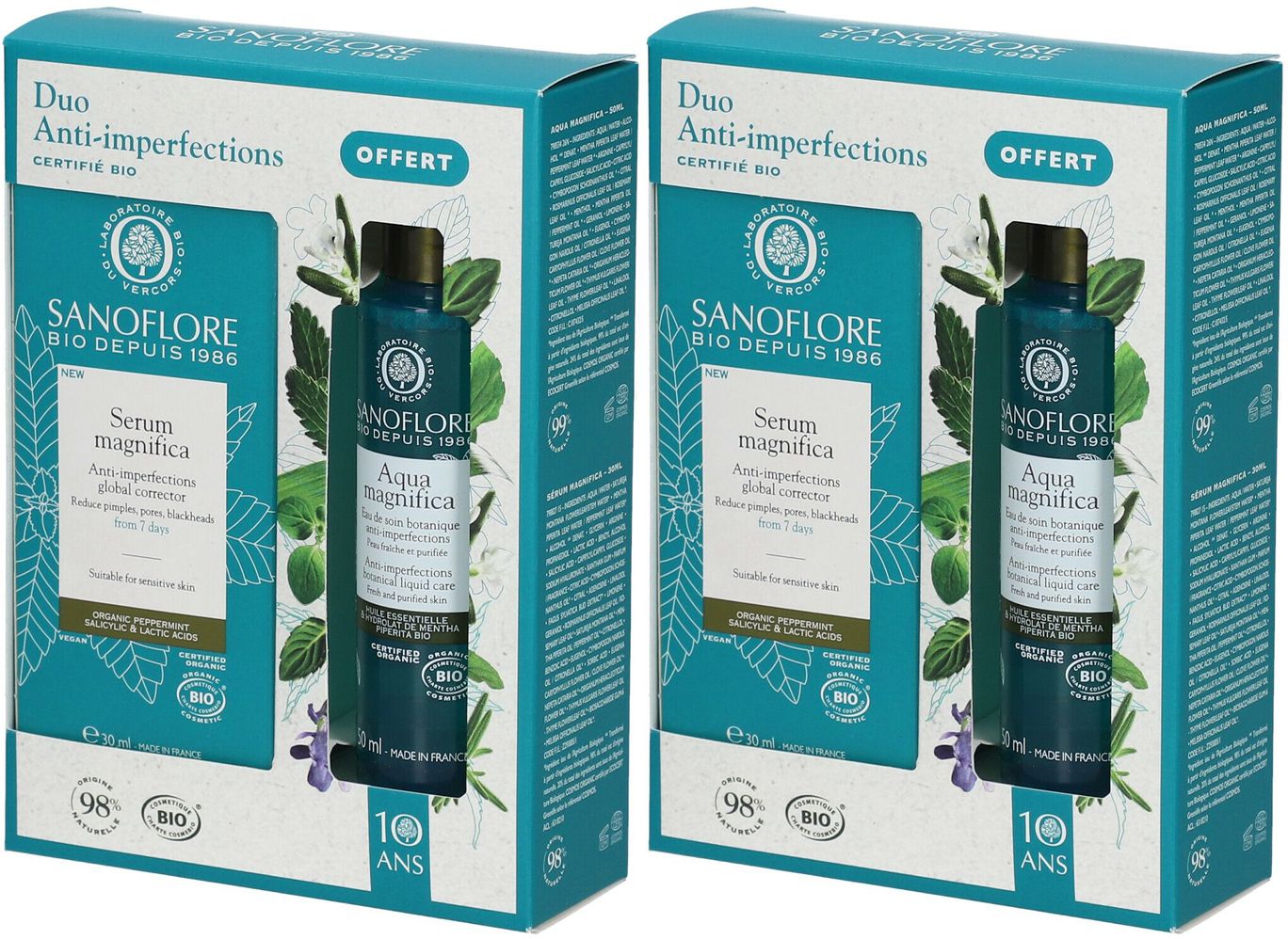 SANOFLORE Coffret Magnifica Duo Anti-imperfections certifié bio