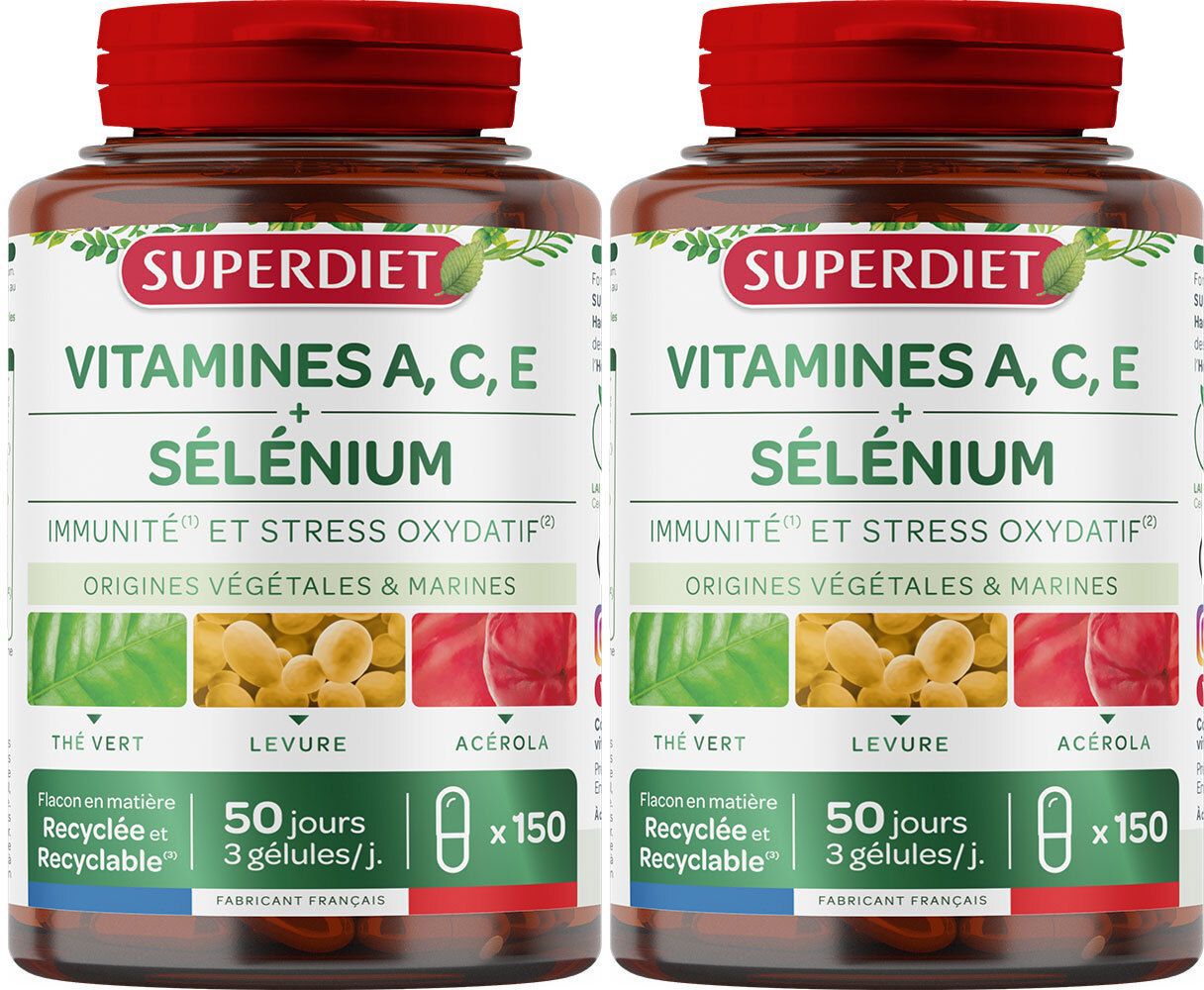SUPER DIET Complexe Vitamines A, C, E et Sélénium