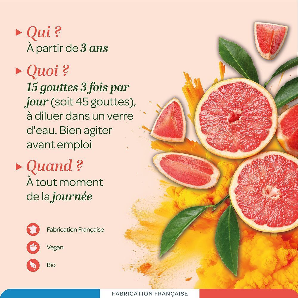 Informations sur SUPERDIET Extrait de Pépins de Pamplemousse : utilisation dès 3 ans, vegan, BIO.
