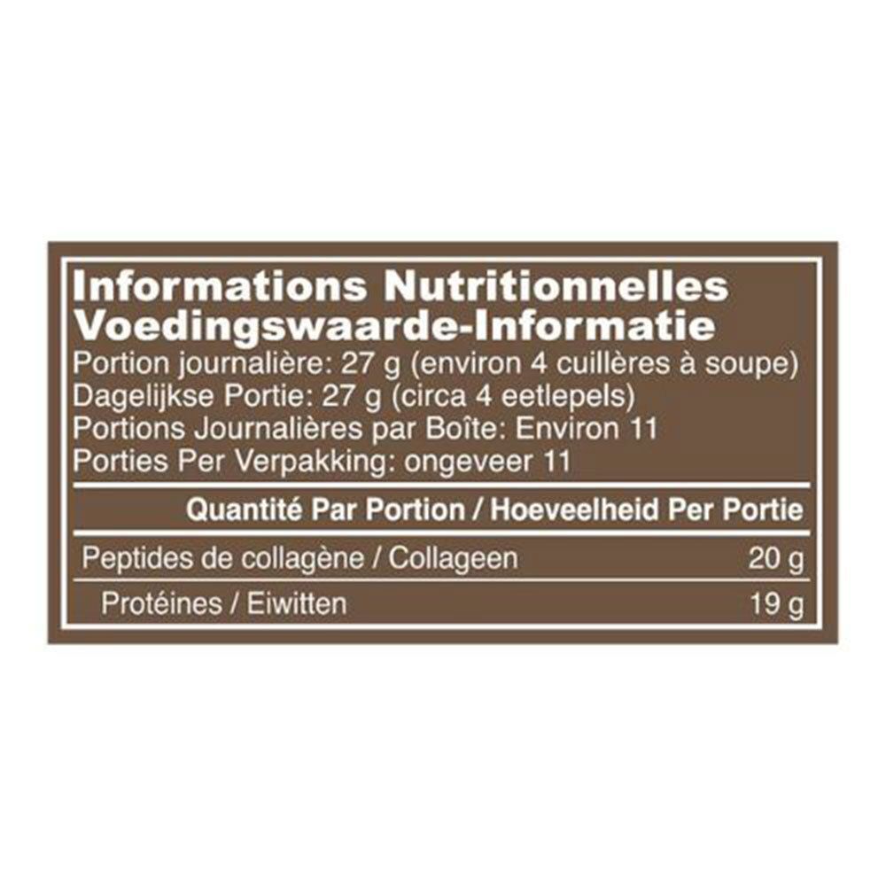 Informations nutritionnelles VITAL PROTEINS Collagen Peptides, 297g.
