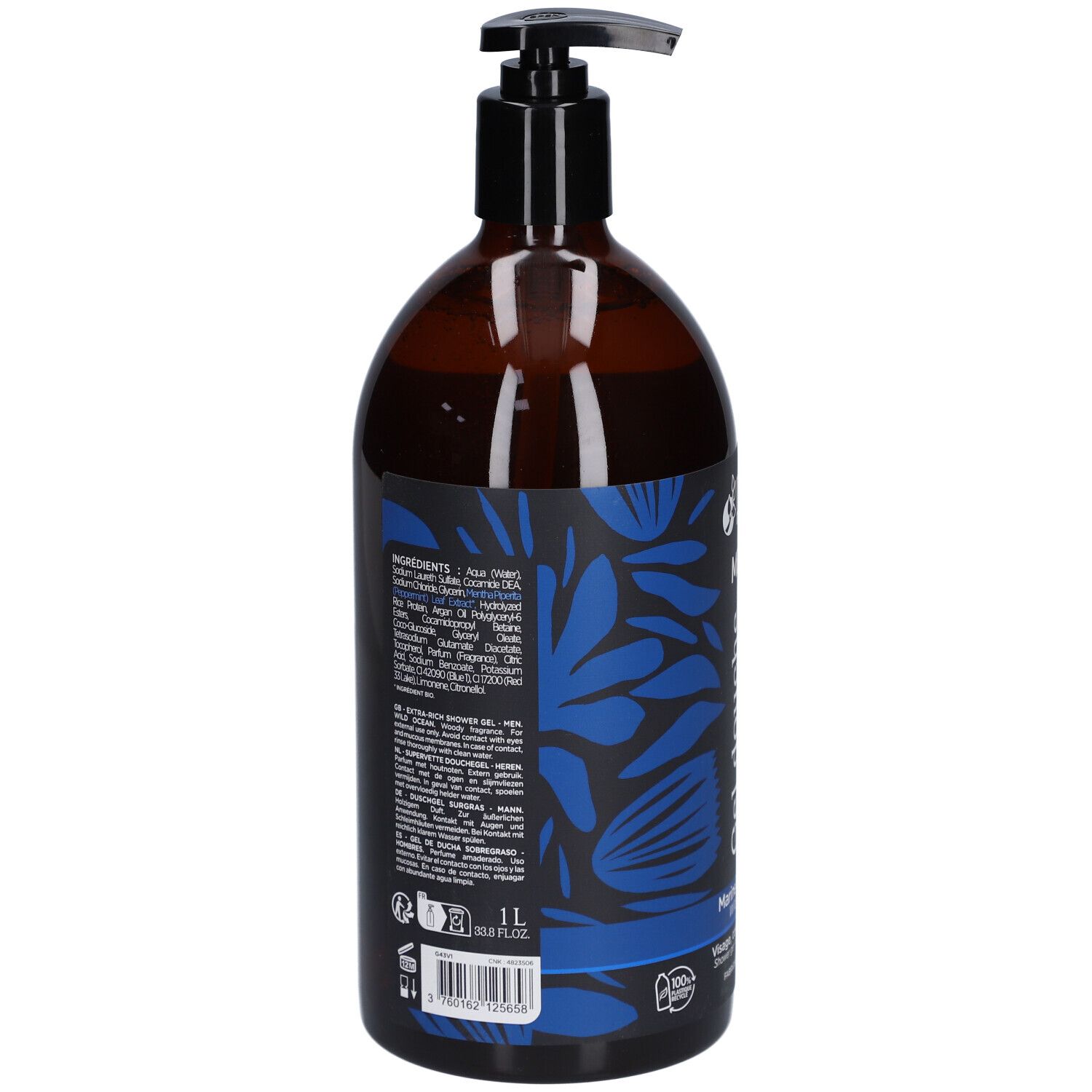 MKL Gel Douche Marine Sauvage Homme 1L