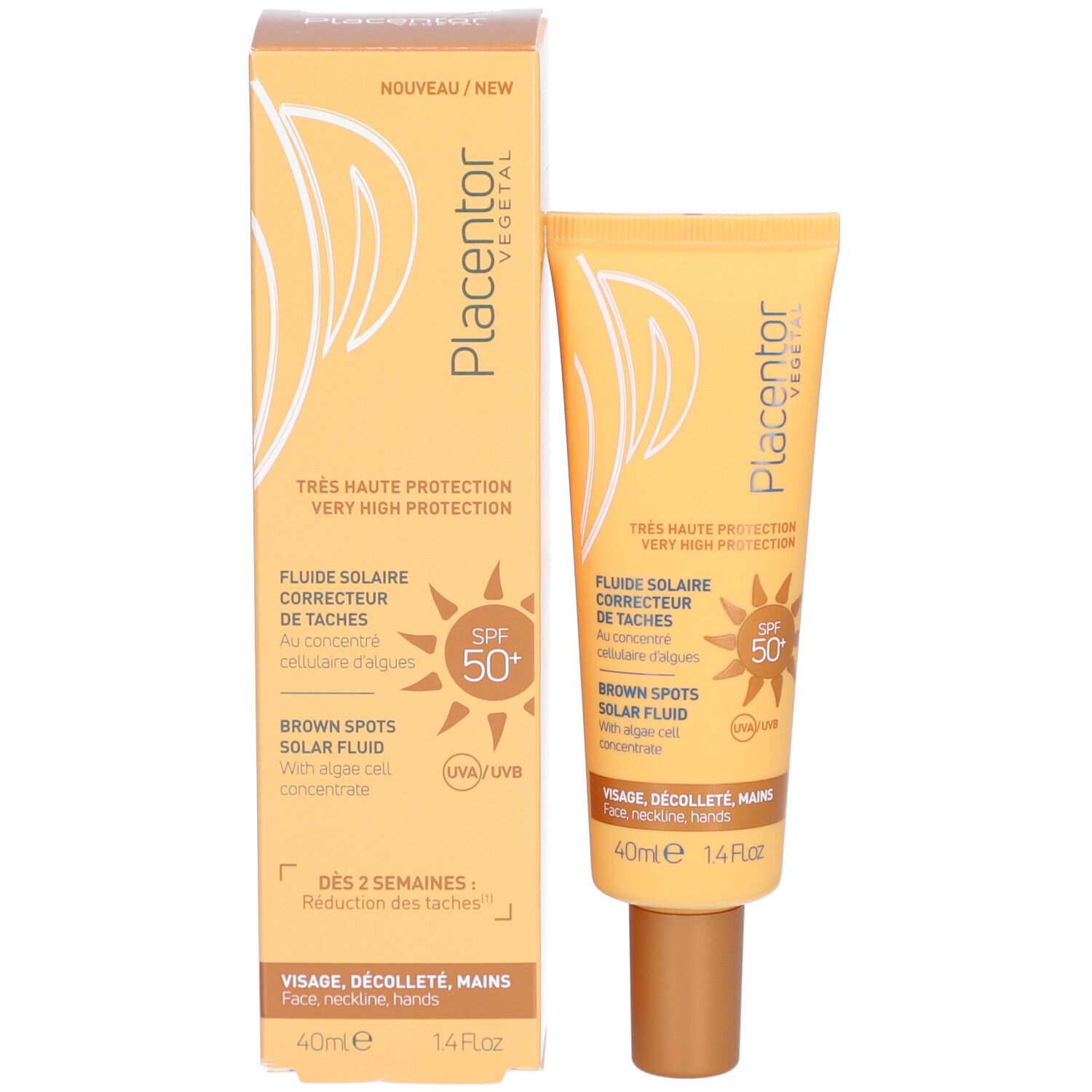 PLACENTOR Fluide Solaire Correcteur de Tâches SPF50+