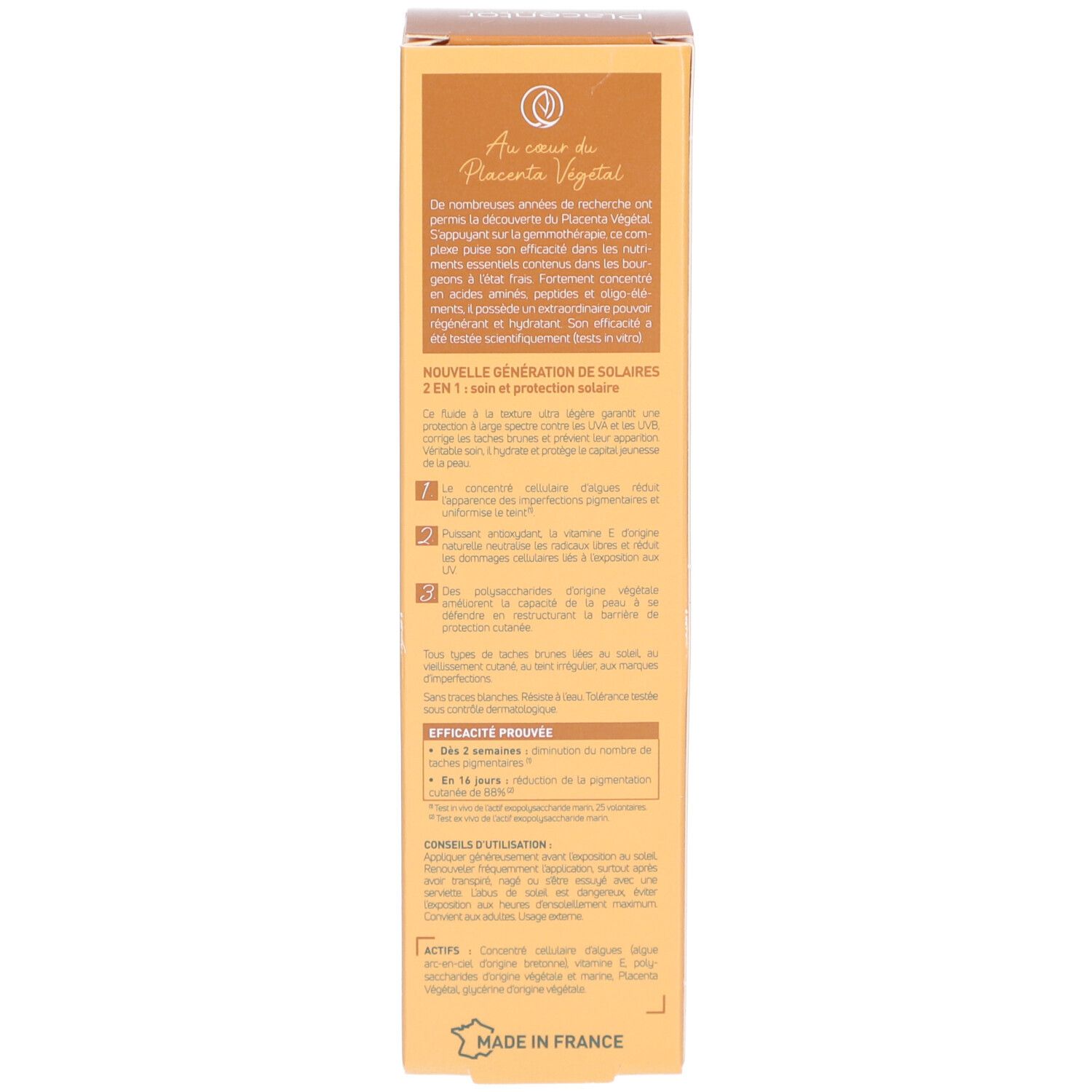 PLACENTOR Fluide Solaire Correcteur de Tâches SPF50+