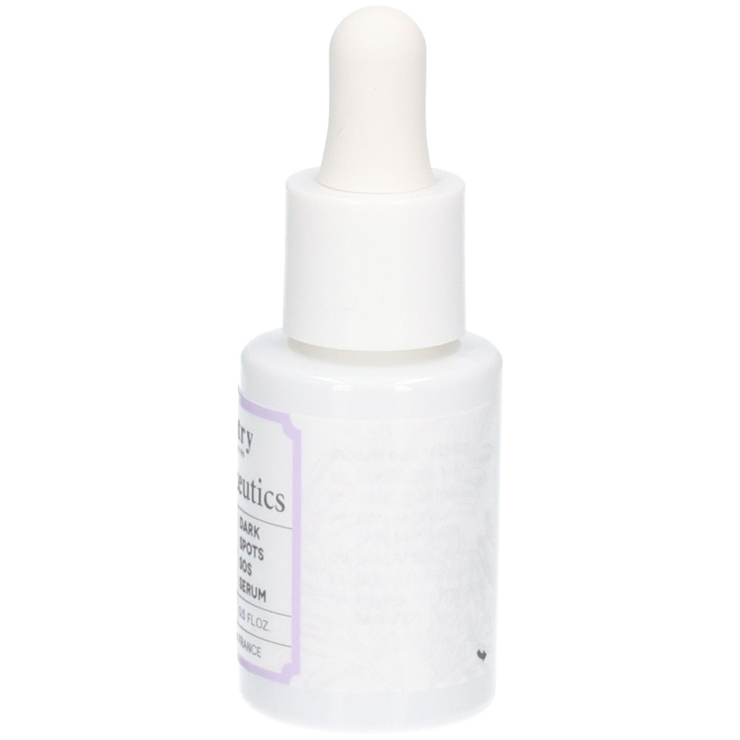 Vitry Botaceutics Sérum SOS Taches : vue latérale du flacon compte-gouttes de 15ml. Pour taches brunes.