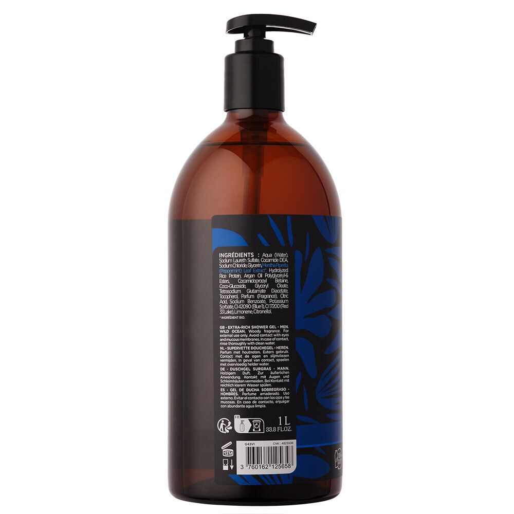 MKL Green Nature Men Gel Douche Surgras Marine Sauvage