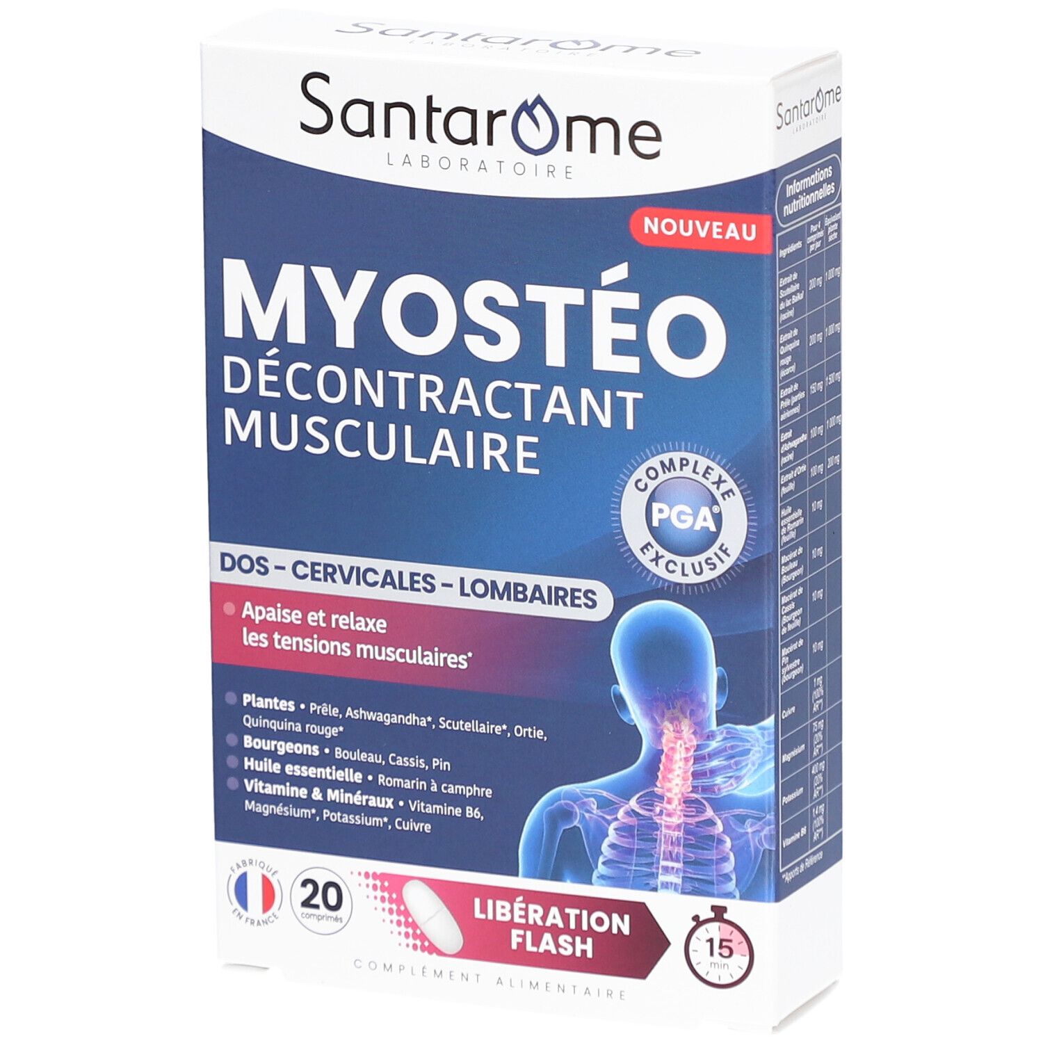 Santarome Myostéo Décontractant Musculaire Libération Flash