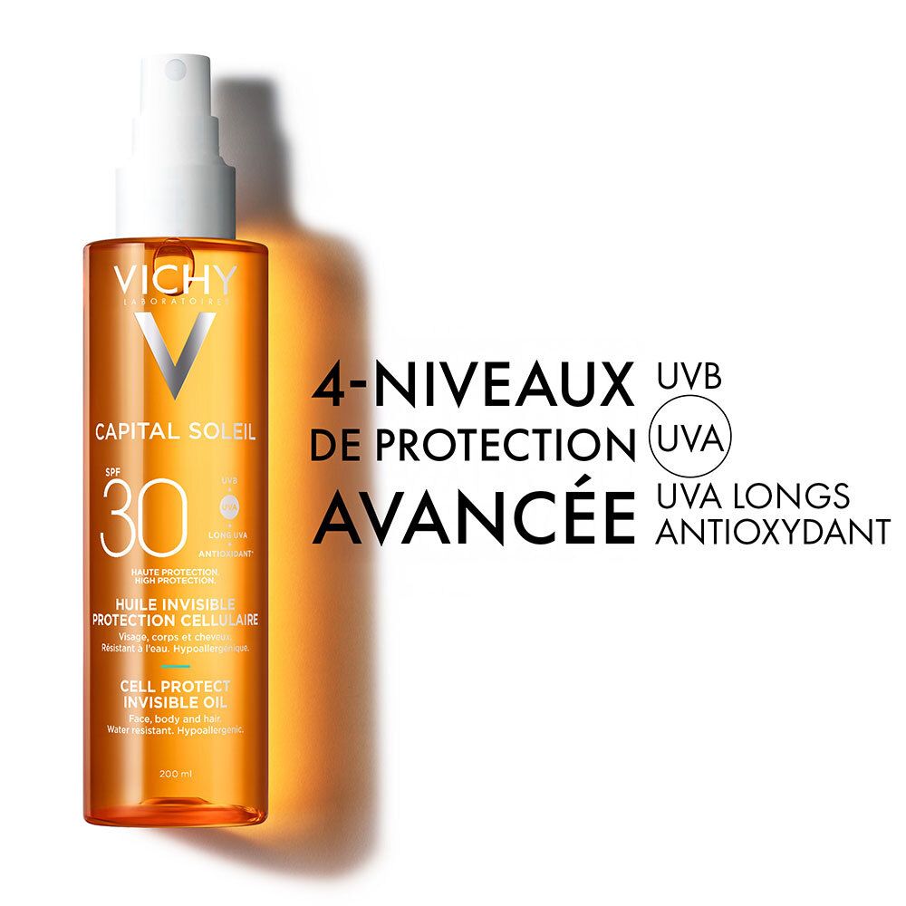 Vichy Capital Soleil Huile invisible de protection cellulaire SPF30 200ml