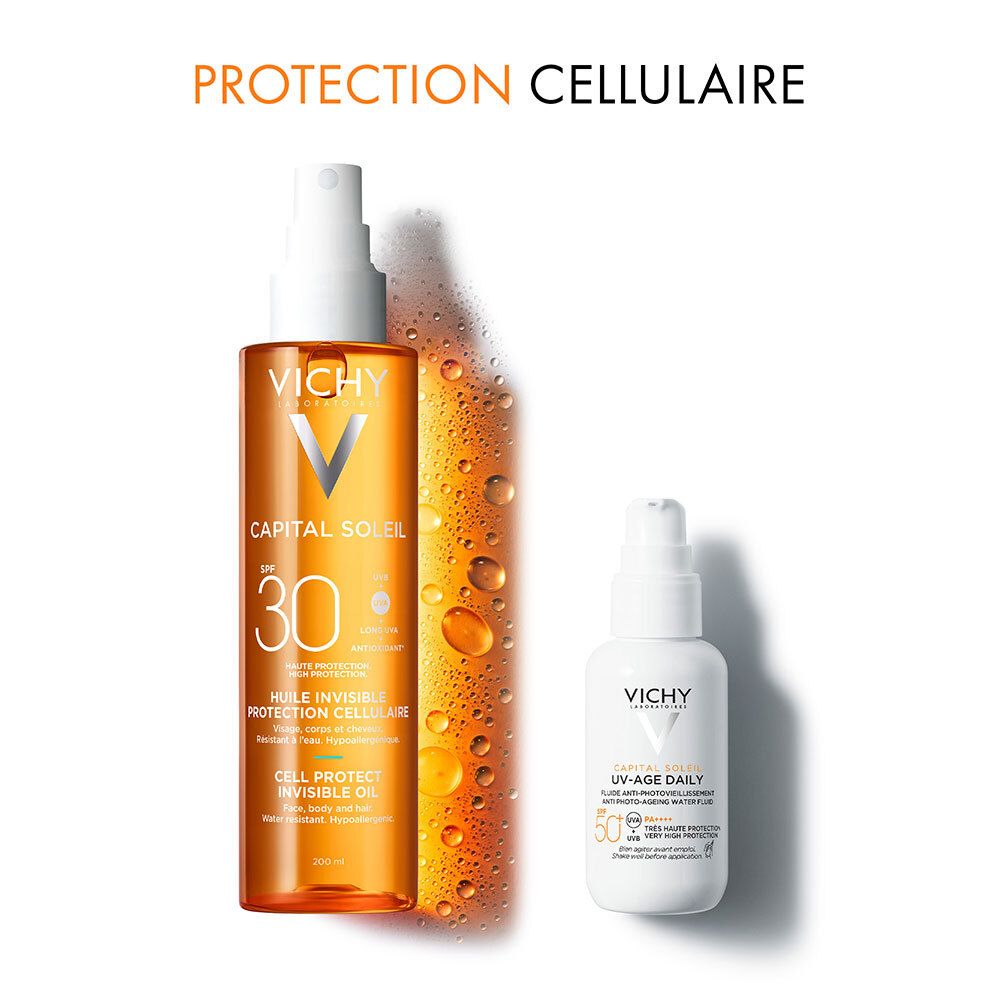 Vichy Capital Soleil Huile invisible de protection cellulaire SPF30 200ml