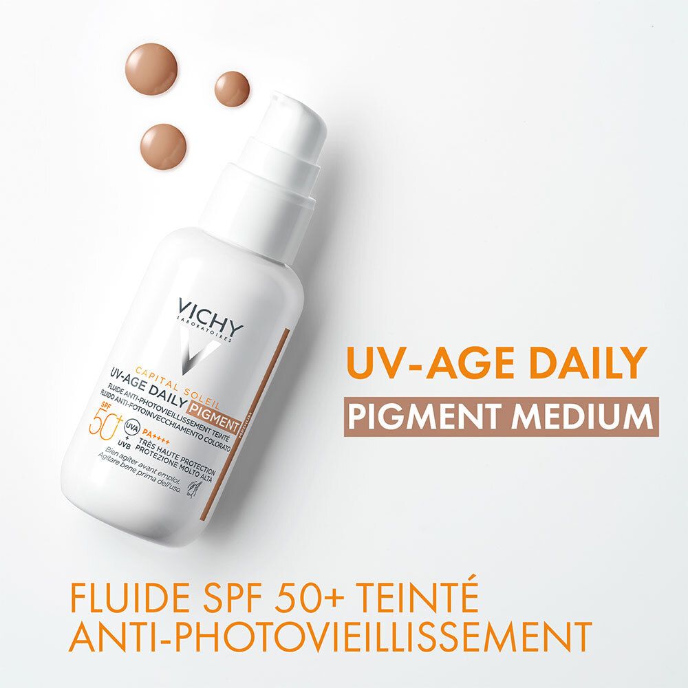 Vichy Capital Soleil UV-Age Daily teinté Medium Fluide solaire SPF50+ Flacon 40ml