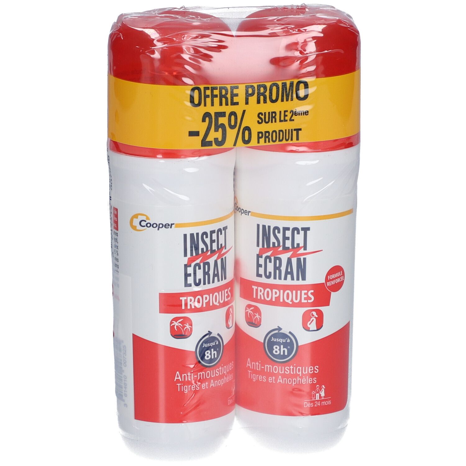 INSECT ECRAN - Anti-moustiques Tropiques - Spray répulsif peau - protection contre les piqûres de moustiques - Paludisme - Tropiques - 75 ml Lot de 2 -25%
