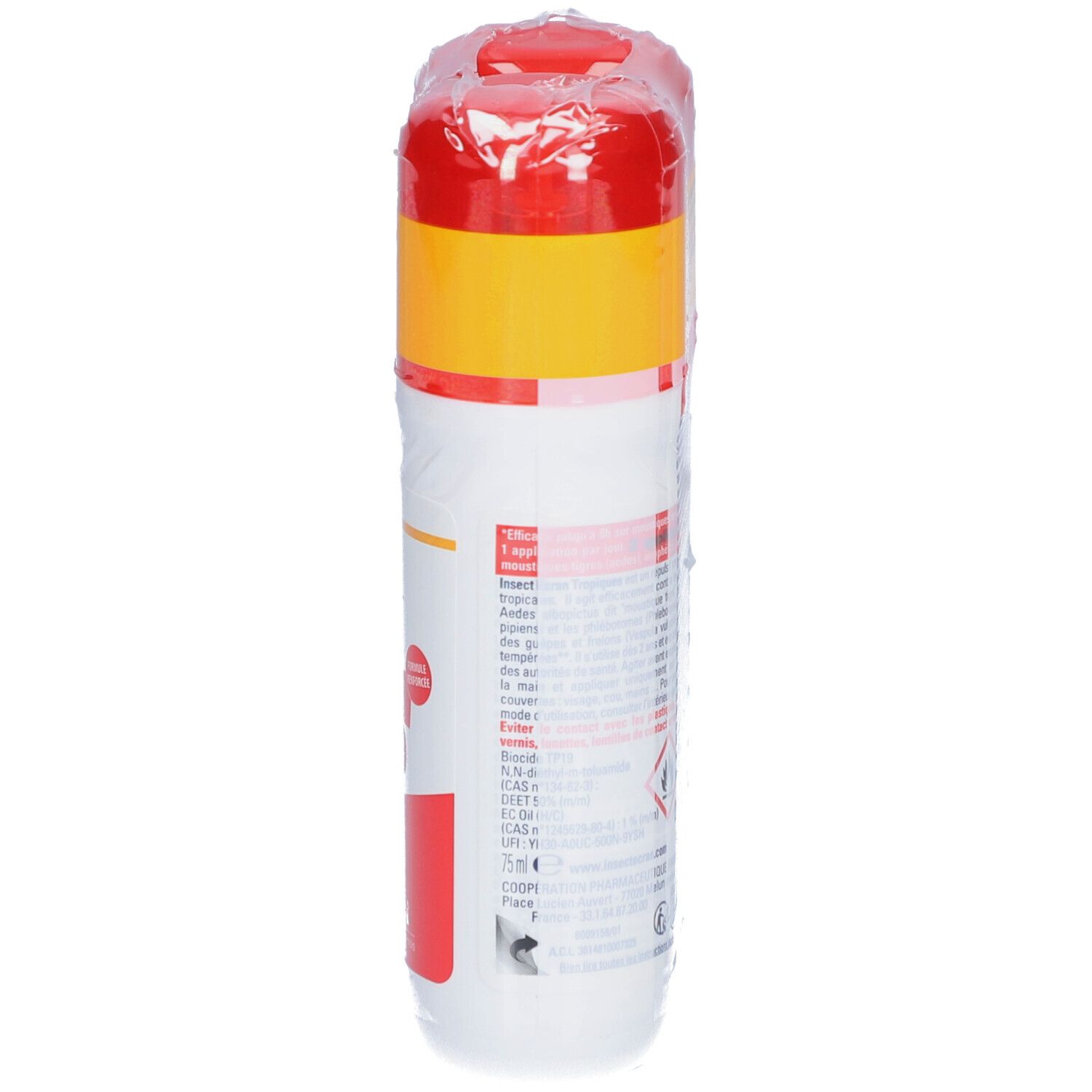 INSECT ECRAN - Anti-moustiques Tropiques - Spray répulsif peau - protection contre les piqûres de moustiques - Paludisme - Tropiques - 75 ml Lot de 2 -25%