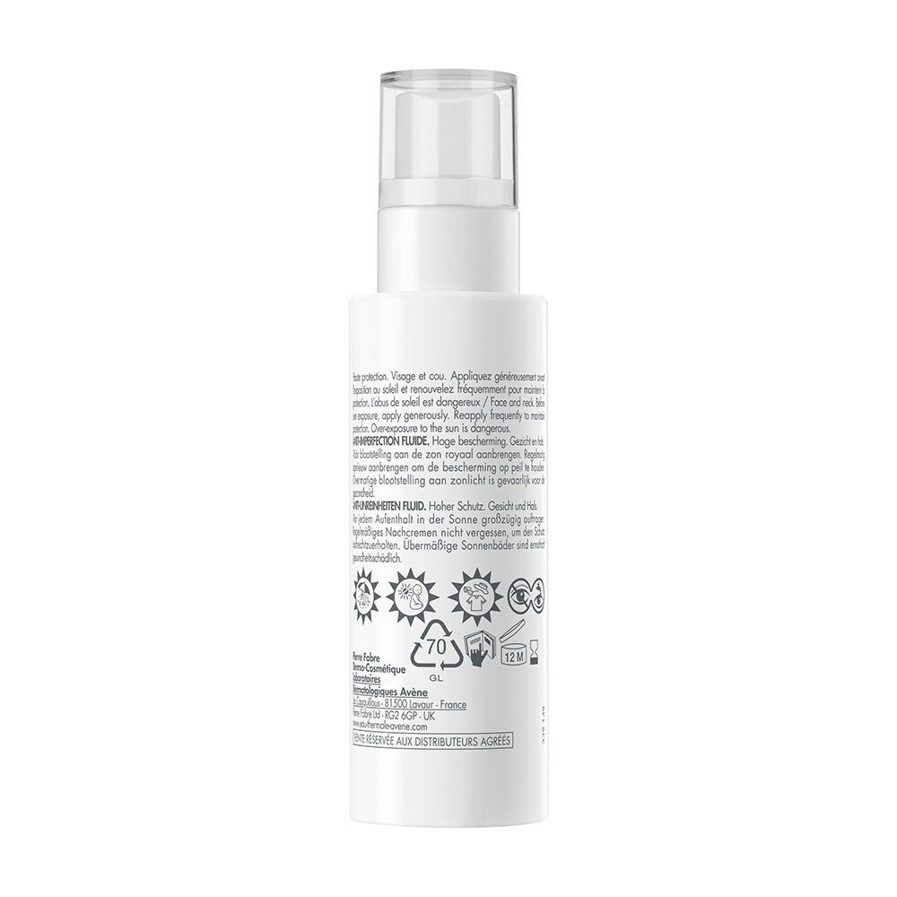Avène Solaire Fluide Anti-Imperfection SPF50 | Usage quotidien | Très Haute Protection | Peau sensible