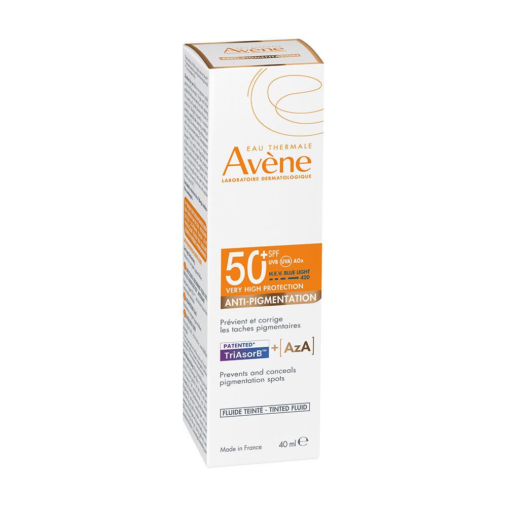 Avène Solaire Fluide teinté Anti-Pigmentation SPF50+ | Usage quotidien | Très Haute Protection | Peau sensible