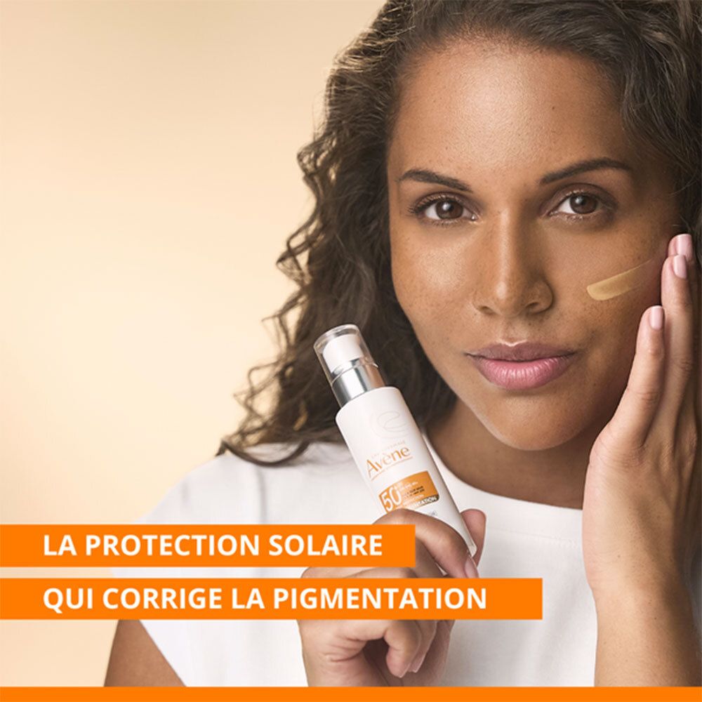 Avène Solaire Fluide teinté Anti-Pigmentation SPF50+ | Usage quotidien | Très Haute Protection | Peau sensible