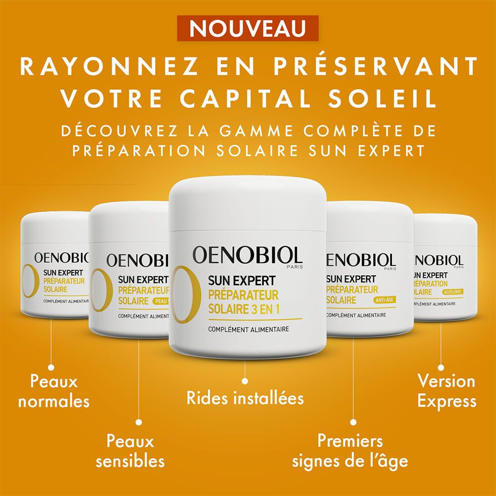 Oenobiol Sun expert Préparateur Solaire 3en1 Triple action