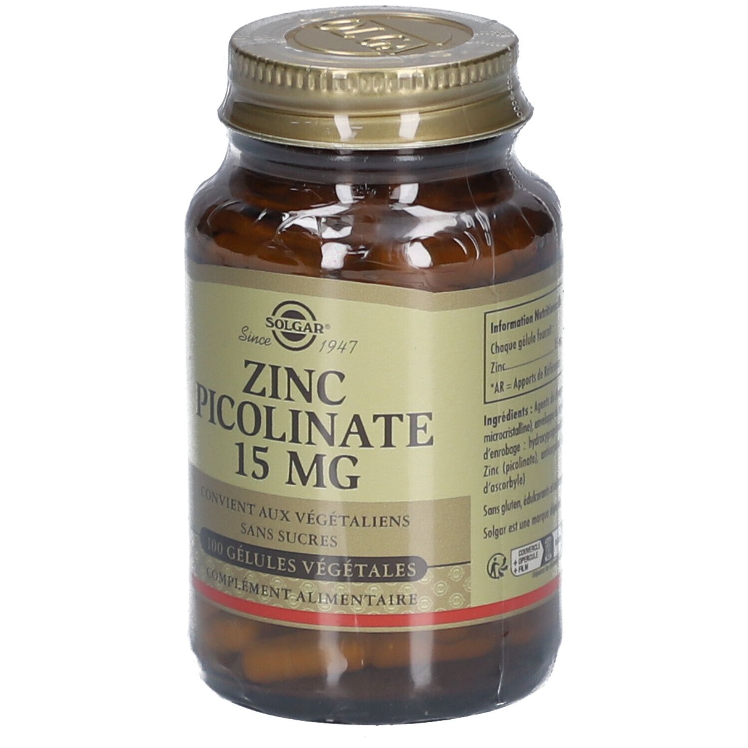 Solgar Zinc Picolinate 15 mg