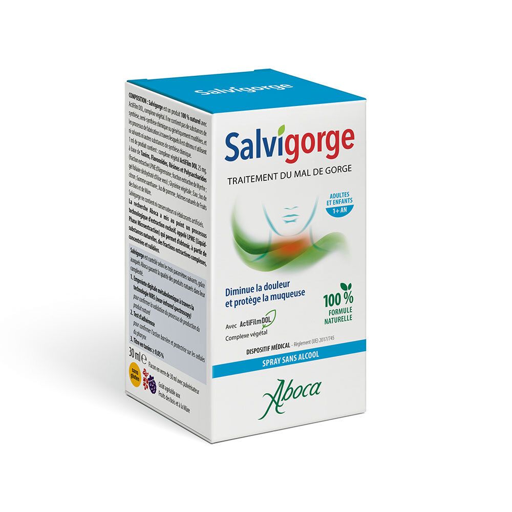 Aboca Salvigorge 2 act Spray Sans Alcool