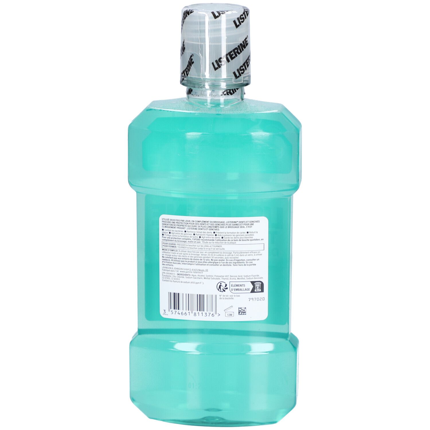 Listerine Total Care Dents et Gencives – Bain de Bouche Menthe Fraîche