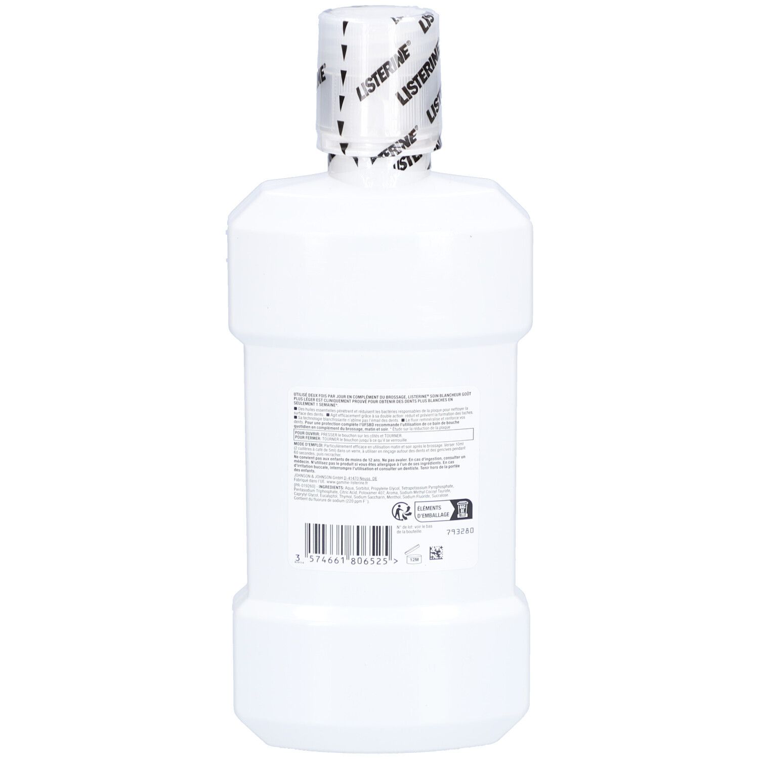 Listerine Soin Blancheur – Bain de Bouche Menthe Douce