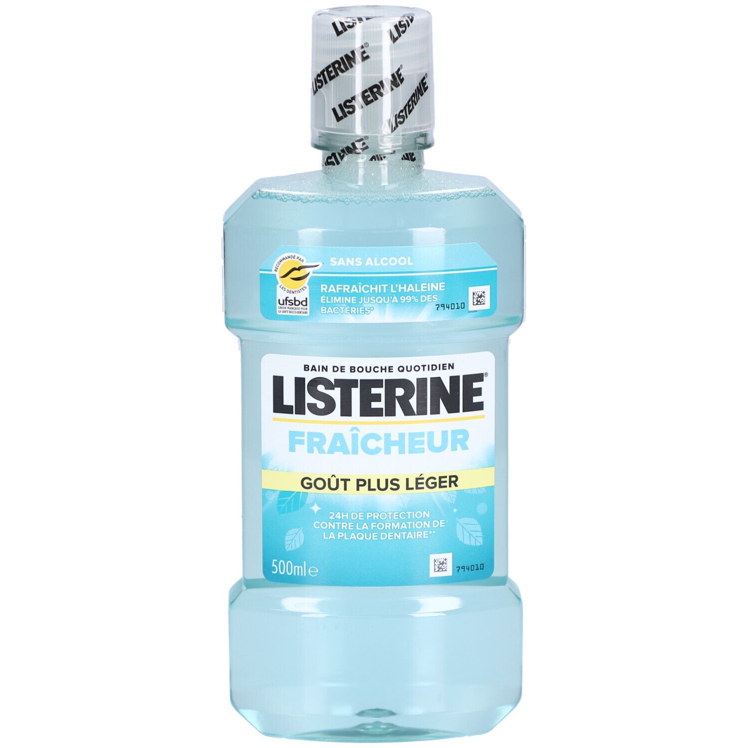 Listerine Fraîcheur – Bain de Bouche Sans Alcool Goût Plus Léger