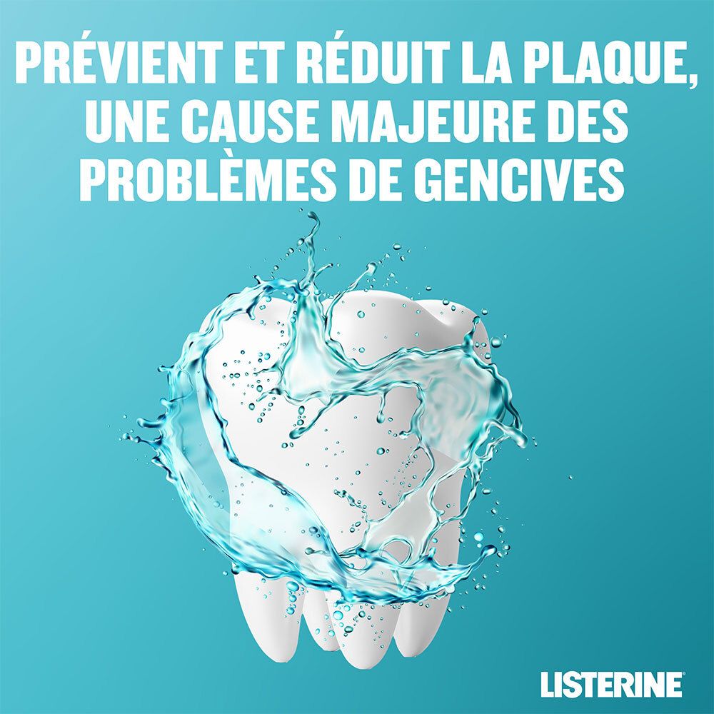 Listerine Fraîcheur – Bain de Bouche Sans Alcool Goût Plus Léger