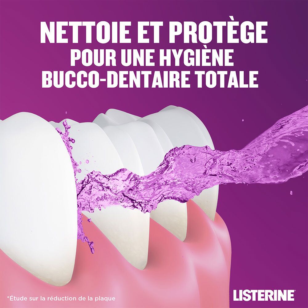 Listerine Total Care Dents et Gencives – Bain de Bouche Sans Alcool Goût Plus Léger