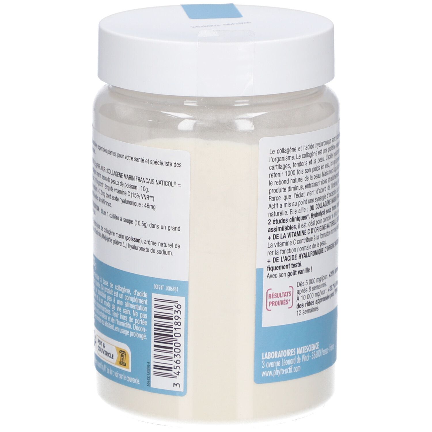 PHYTO-ACTIF Collagène Marin 10 000 mg + Acide Hyaluronique + Vitamine C