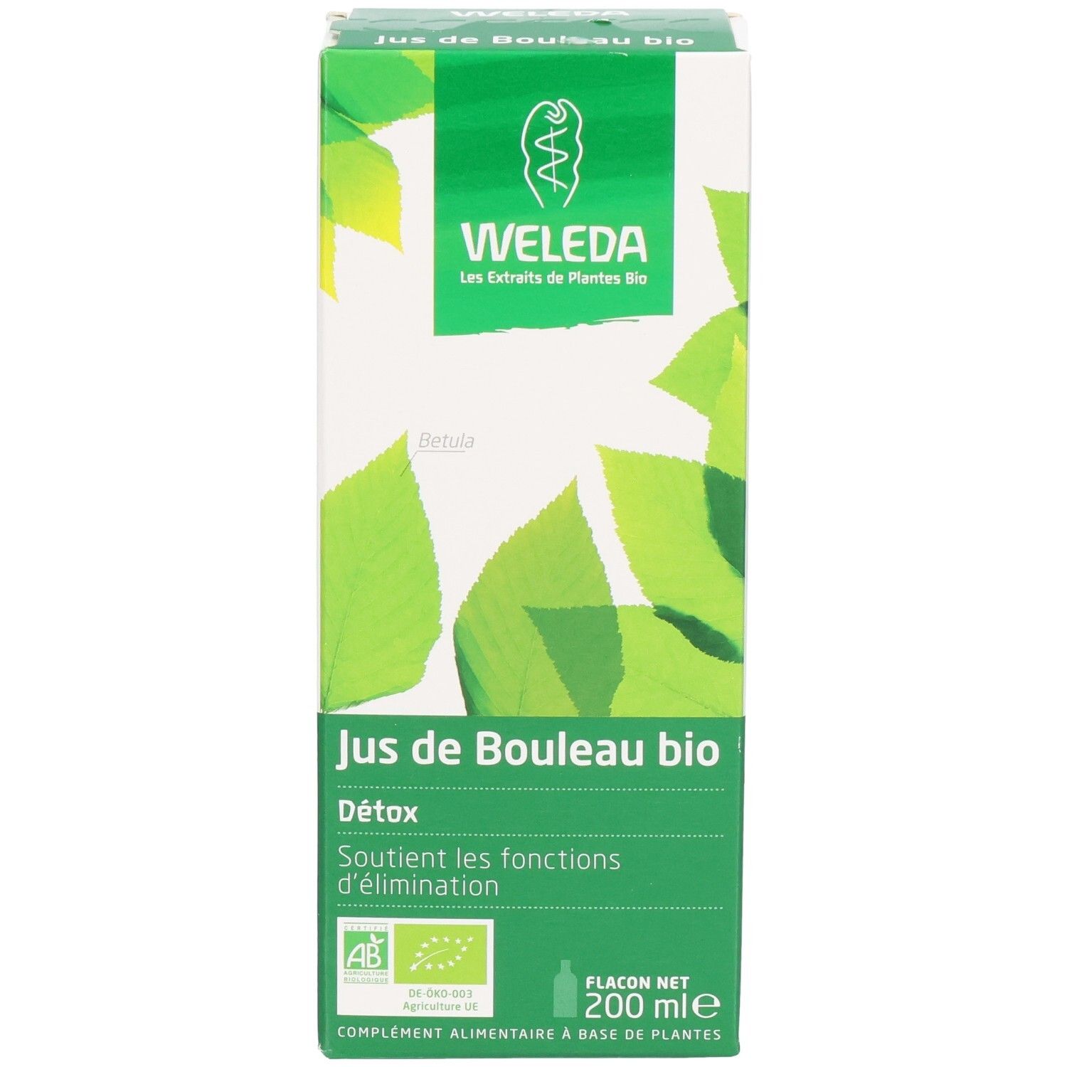 Jus de Bouleau bio Weleda: Détox, soutient les fonctions d'élimination. Label bio.
