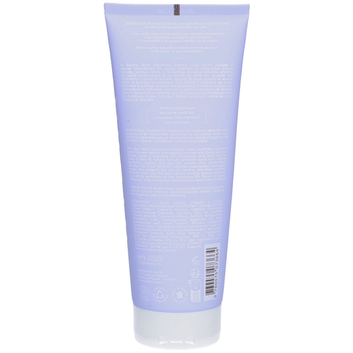 ALPHANOVA Thermal Care Baume Riche Réparateur Intensif