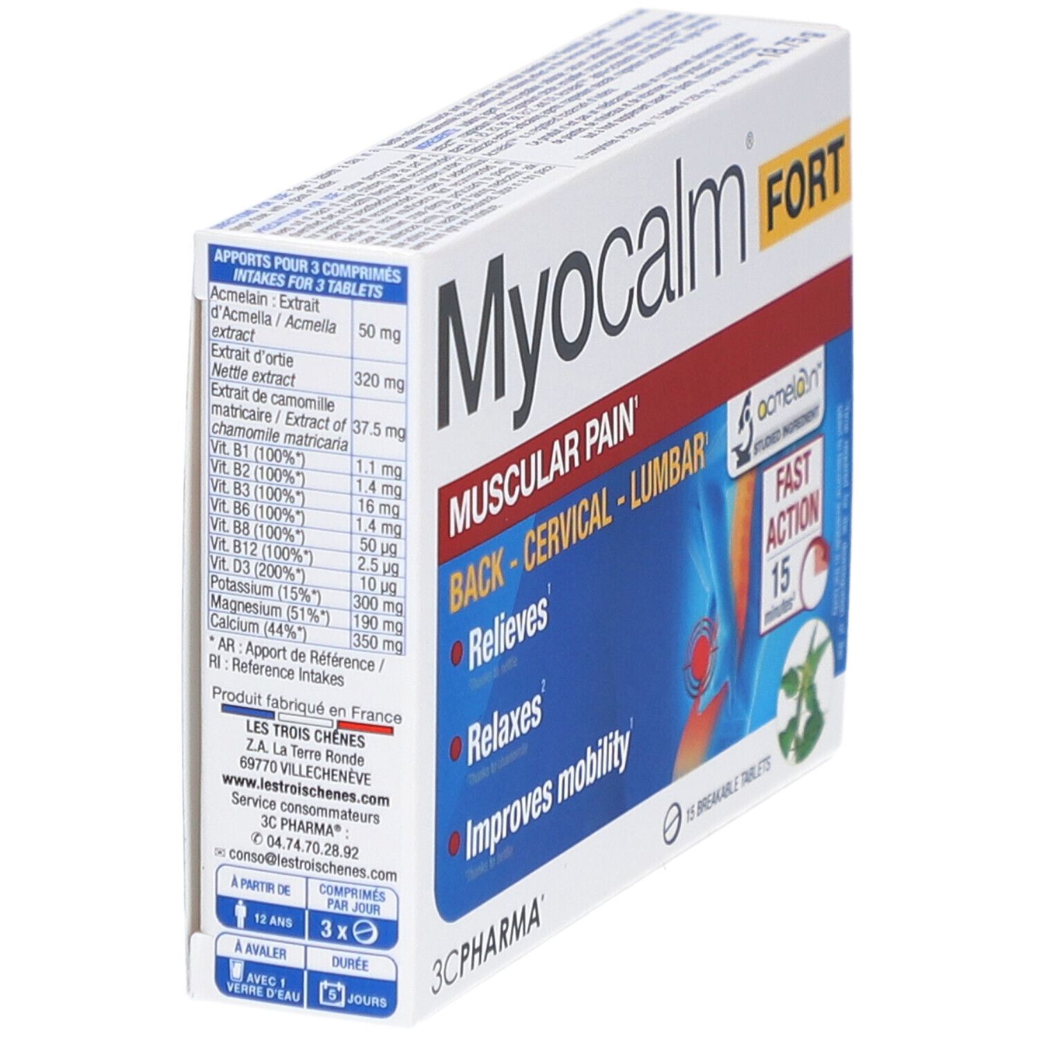 3CPHARMA Myocalm Fort Douleurs Cervicales